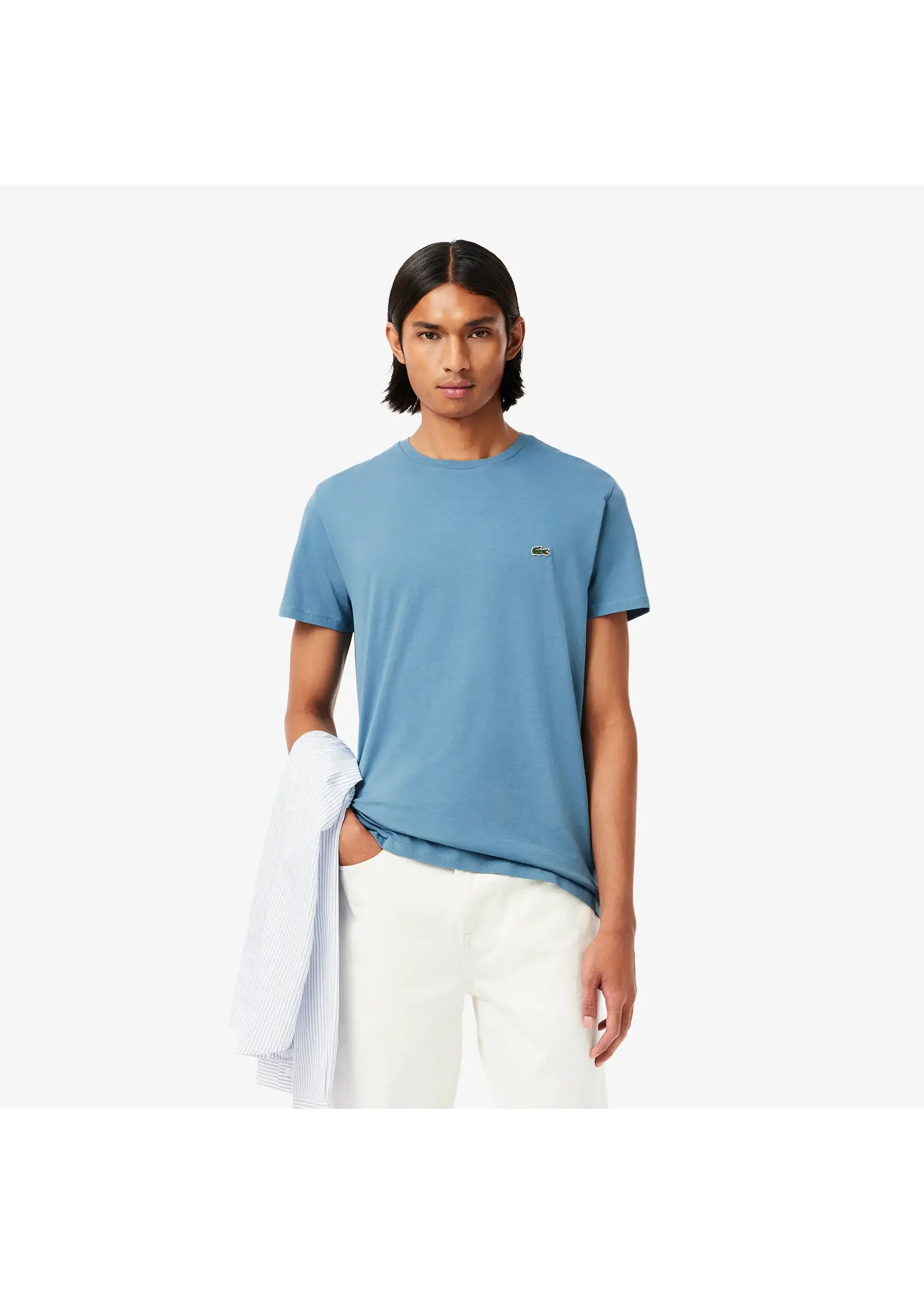 LACOSTE T-shirt coton Pima léger pour homme-CALCAIRE