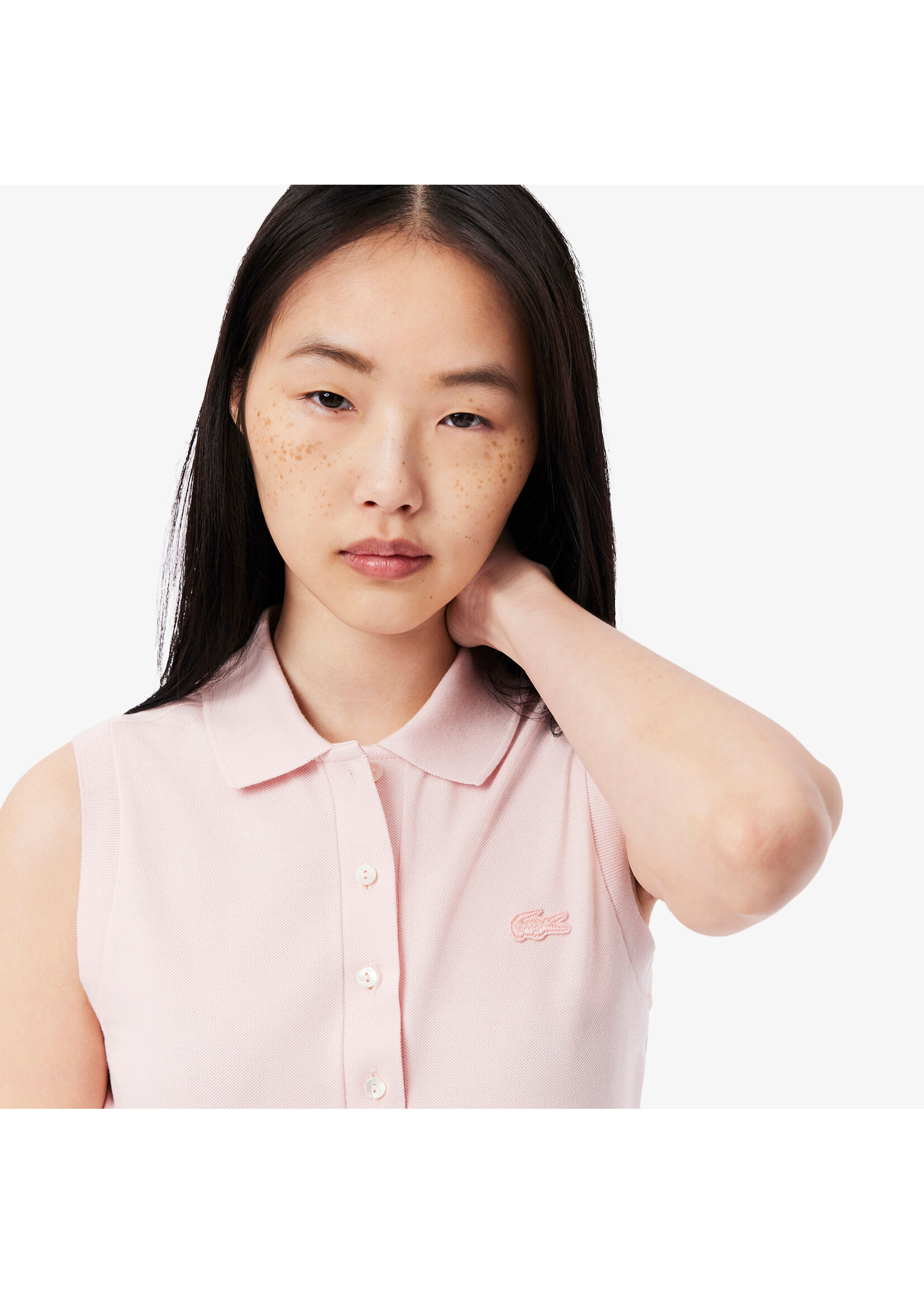 LACOSTE Women's Slim Fit L.12.D Sleeveless Stretch Polo