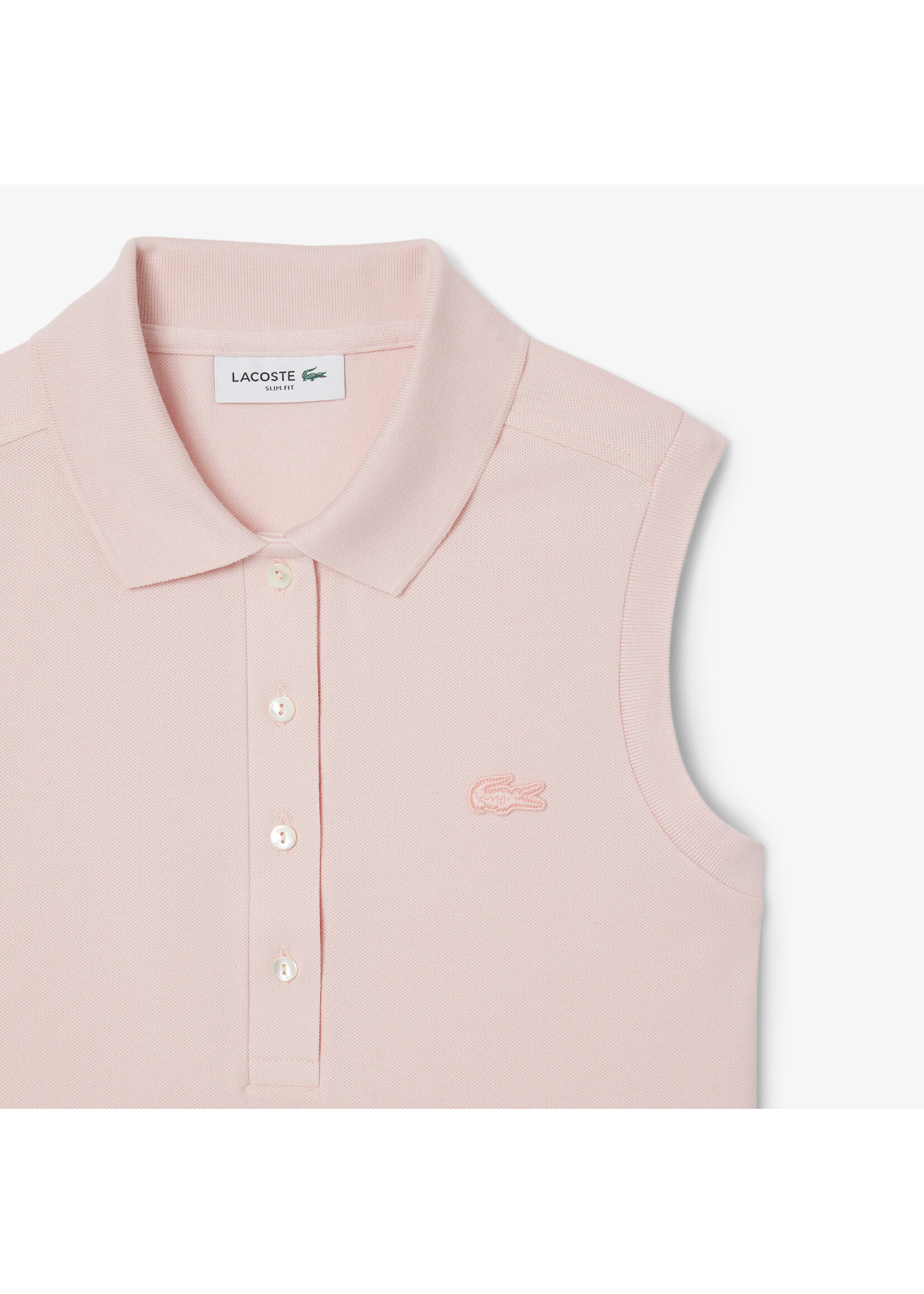 LACOSTE Women's Slim Fit L.12.D Sleeveless Stretch Polo