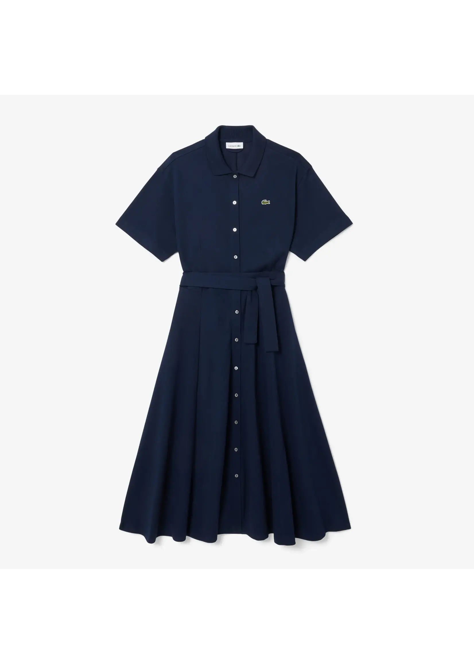 LACOSTE Women's Flared Mini-Piqué Polo Dress