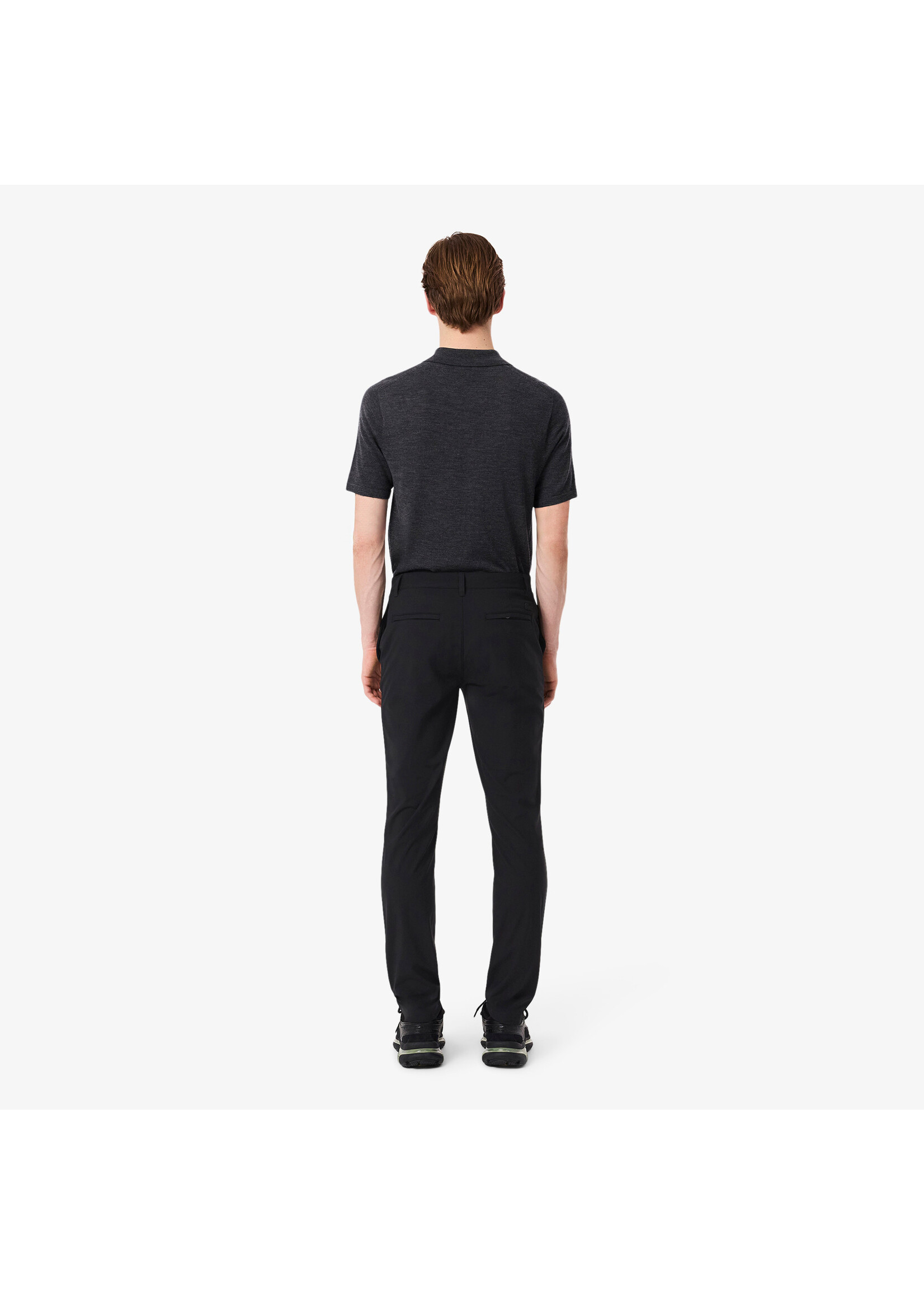 LACOSTE Pantalon en coton stretch coupe slim pour homme-Noir
