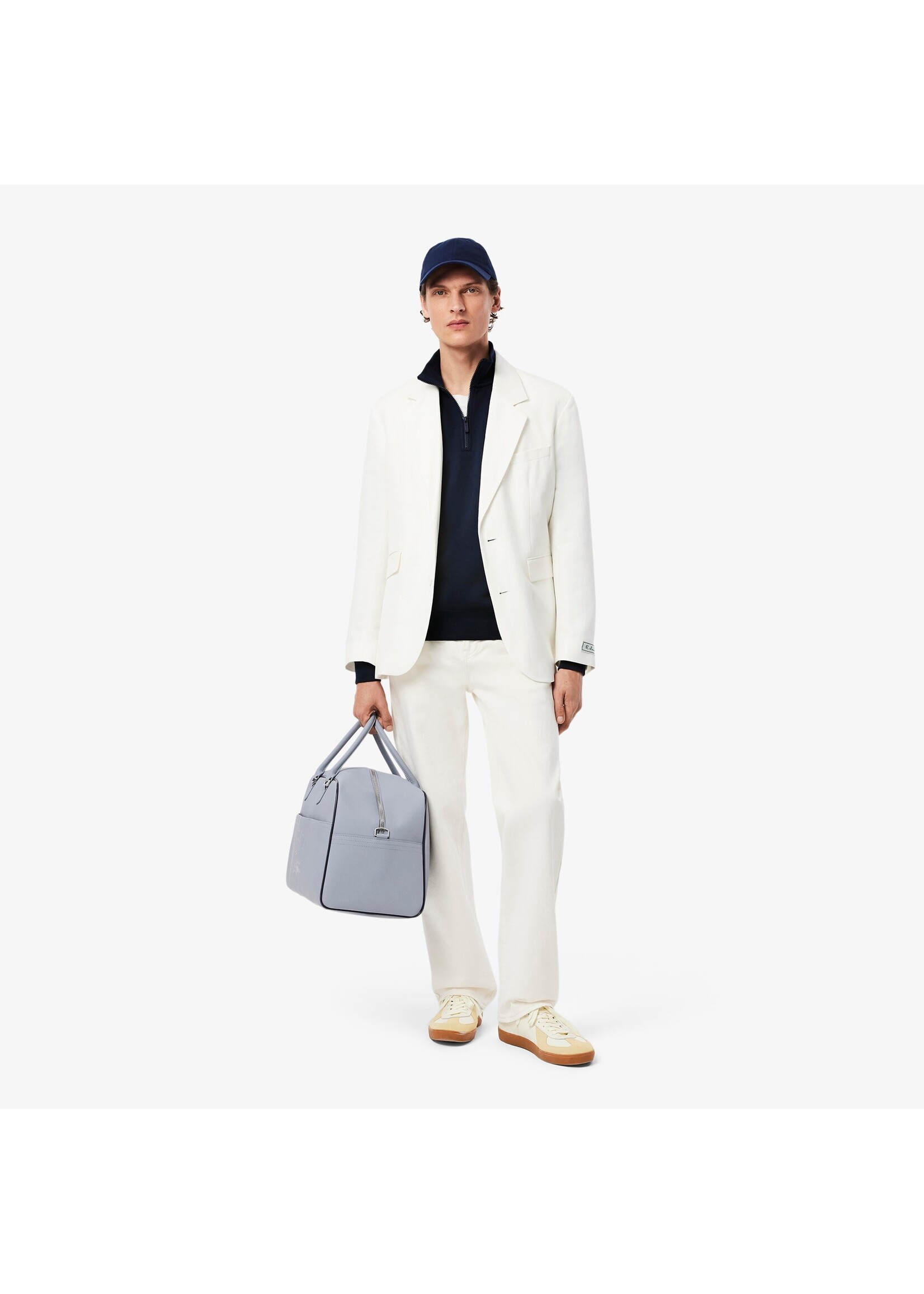 LACOSTE Sweatshirt col montant zippé molleton pour homme - 2 couleurs disponibles
