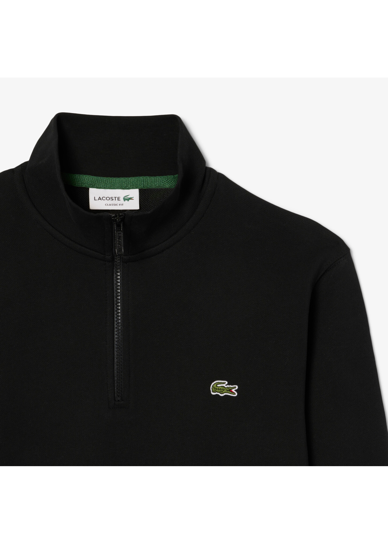 LACOSTE Sweatshirt col montant zippé molleton pour homme - 2 couleurs disponibles