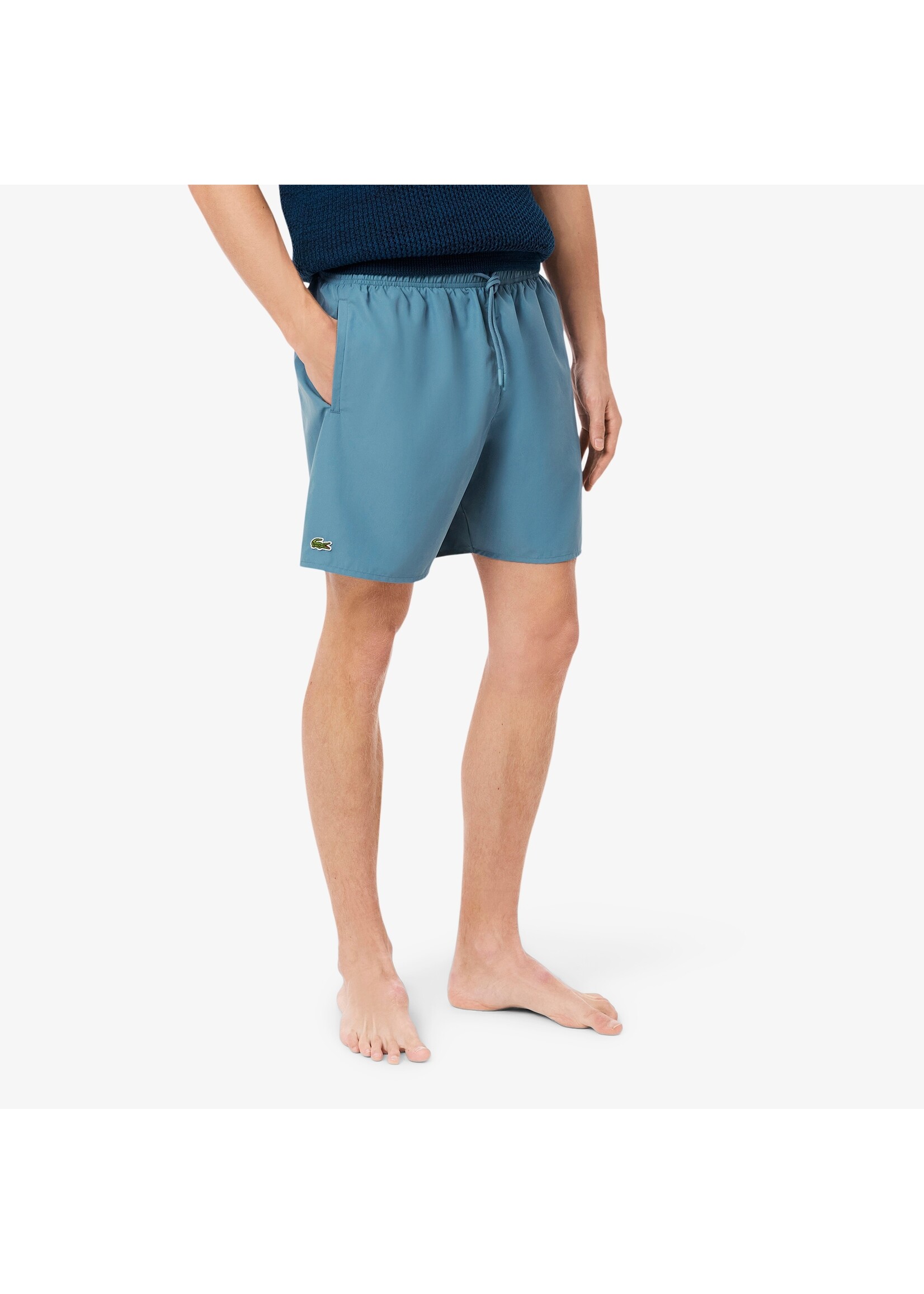 LACOSTE Short de bain mi-long uni pour homme - 4 couleurs disponibles