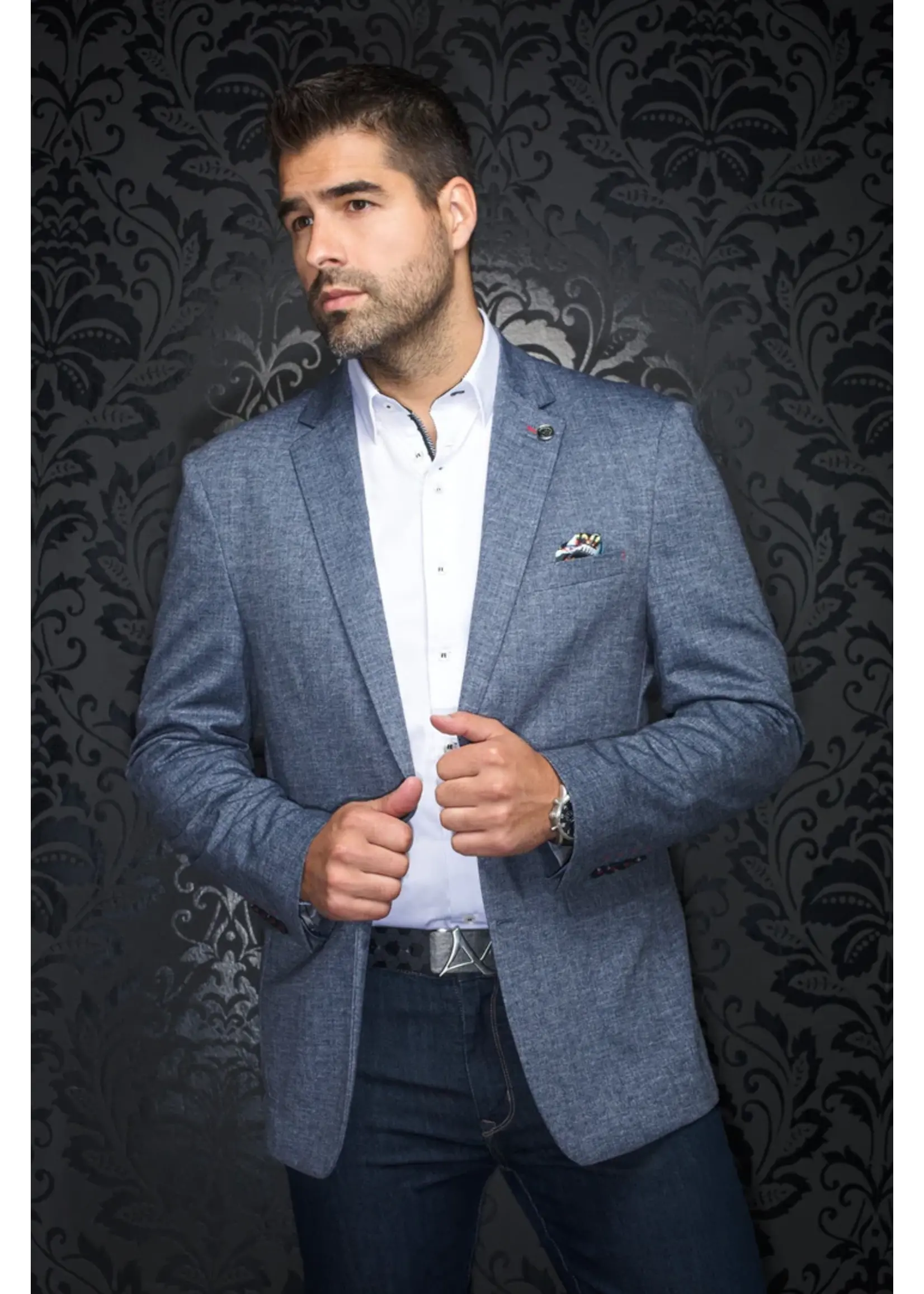 AU NOIR Men's casual stretch blazer- Reynolds Burgundy