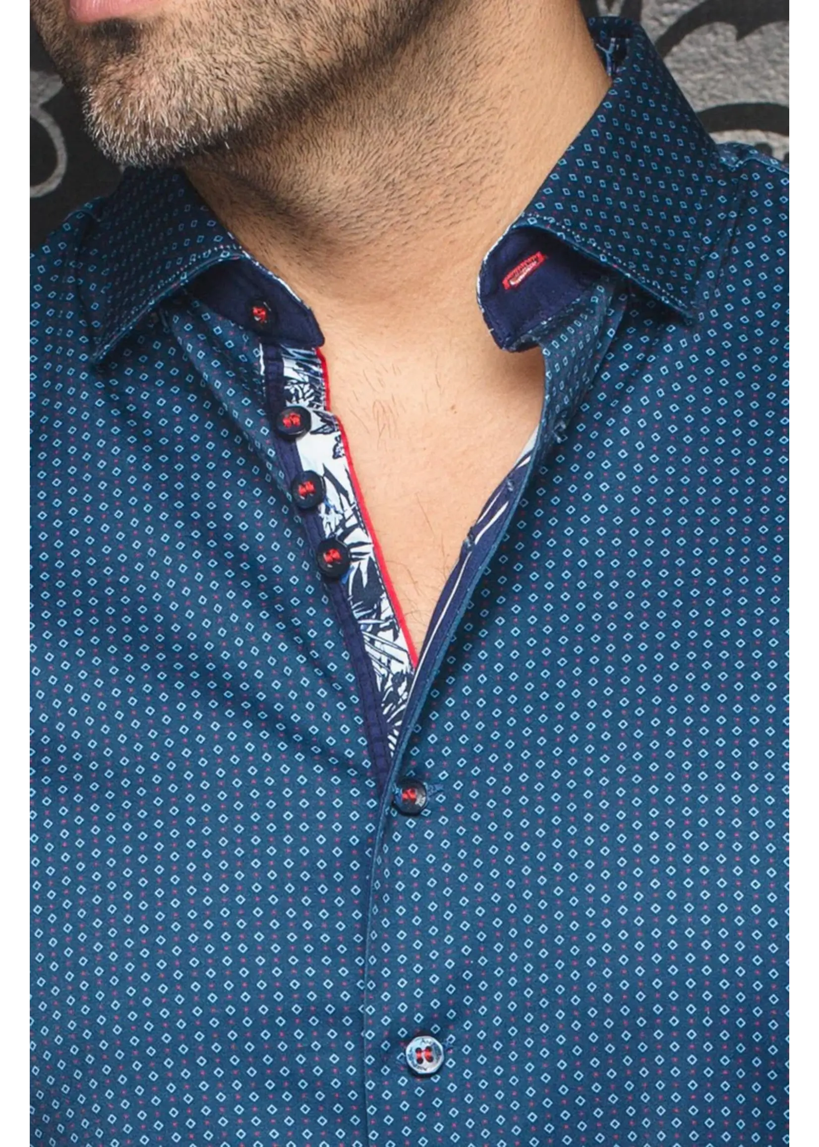AU NOIR Chemise à manches courtes en coton extensible Faro - 6 couleurs disponibles
