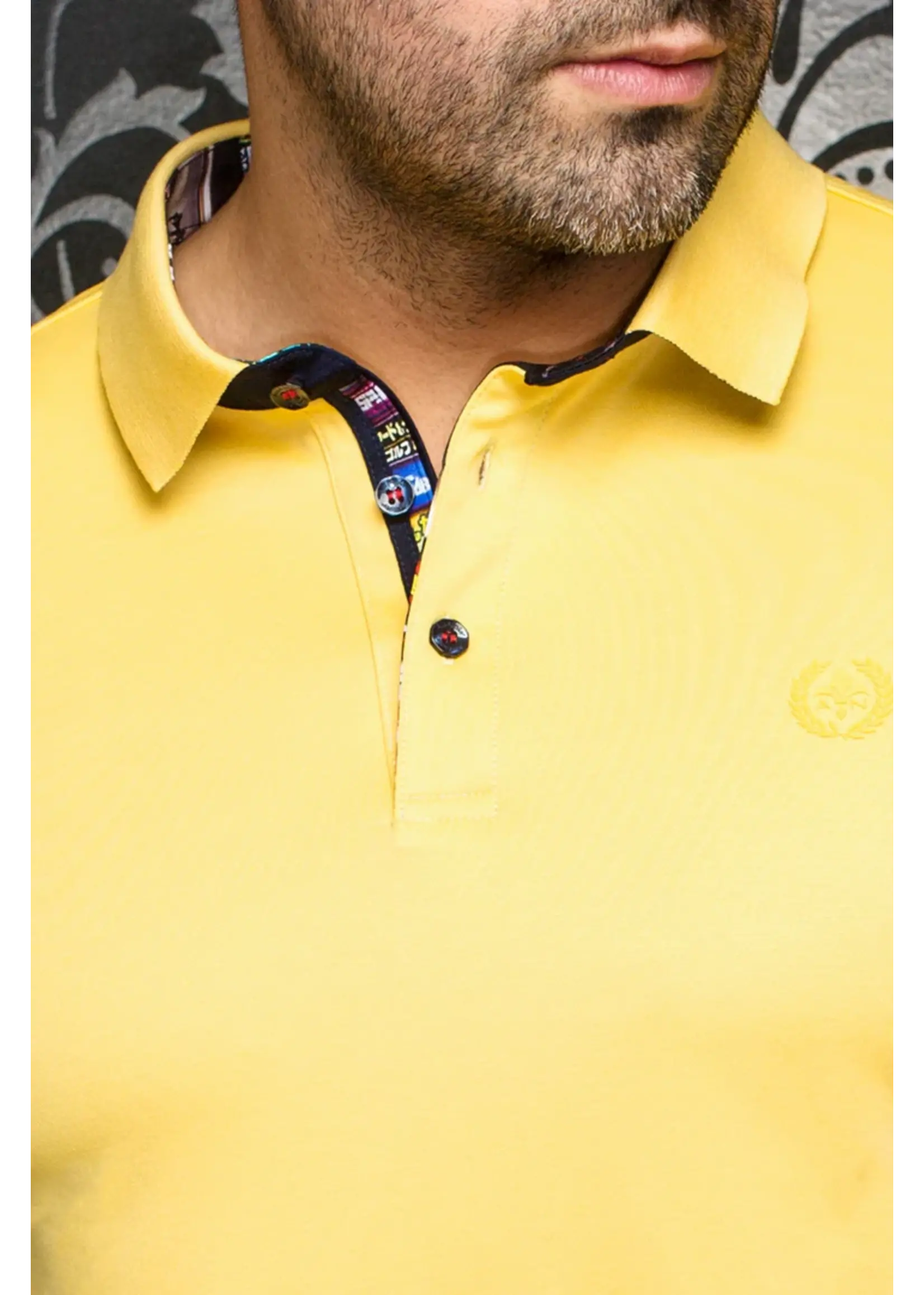AU NOIR Chandail polo pour homme Eagle-Jaune Léger