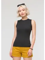 DUER Ribbed Pima High Neck Tank - 2 couleurs disponibles