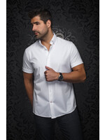 AU NOIR Chemise unie extensible manches courtes Alex-SLD - 5 couleurs disponibles