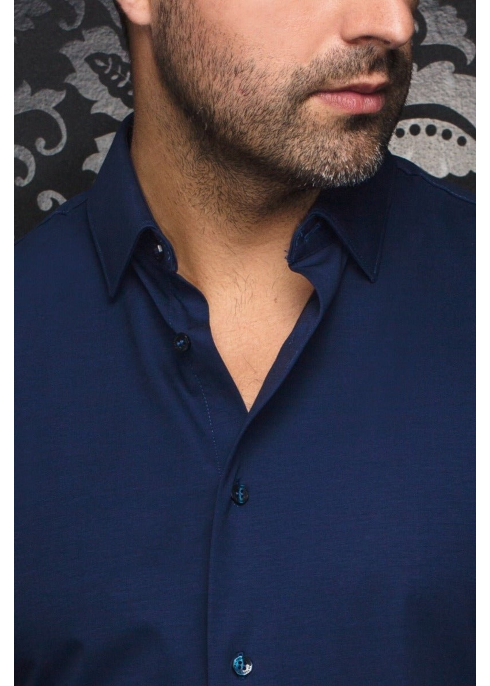 AU NOIR Chemise unie extensible manches courtes Alex-SLD - 5 couleurs disponibles