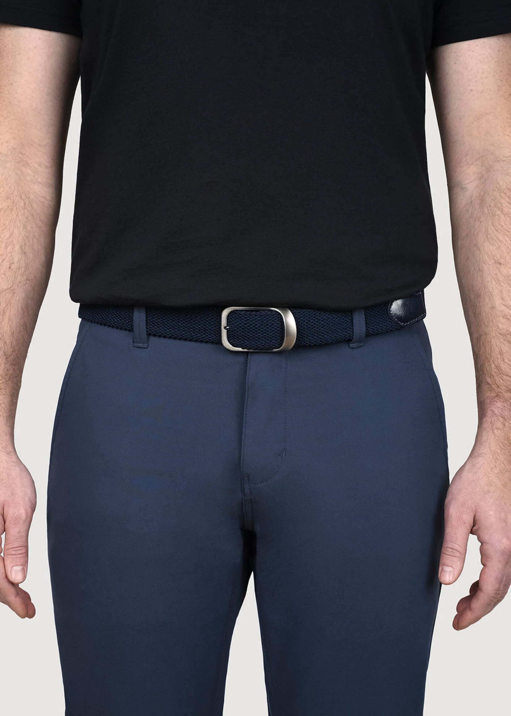 DUER Ceinture tressée extensible avec boucle nickel pour homme - 2 couleurs disponibles