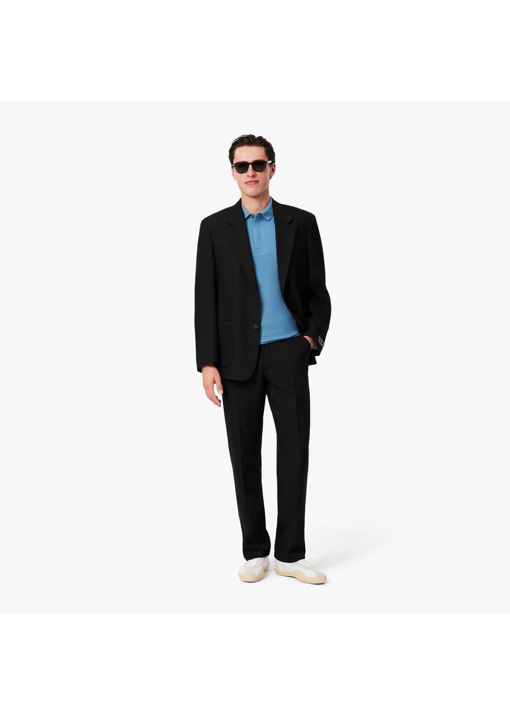 LACOSTE Polo Smart Paris en piqué de coton stretch pour homme-Bleu