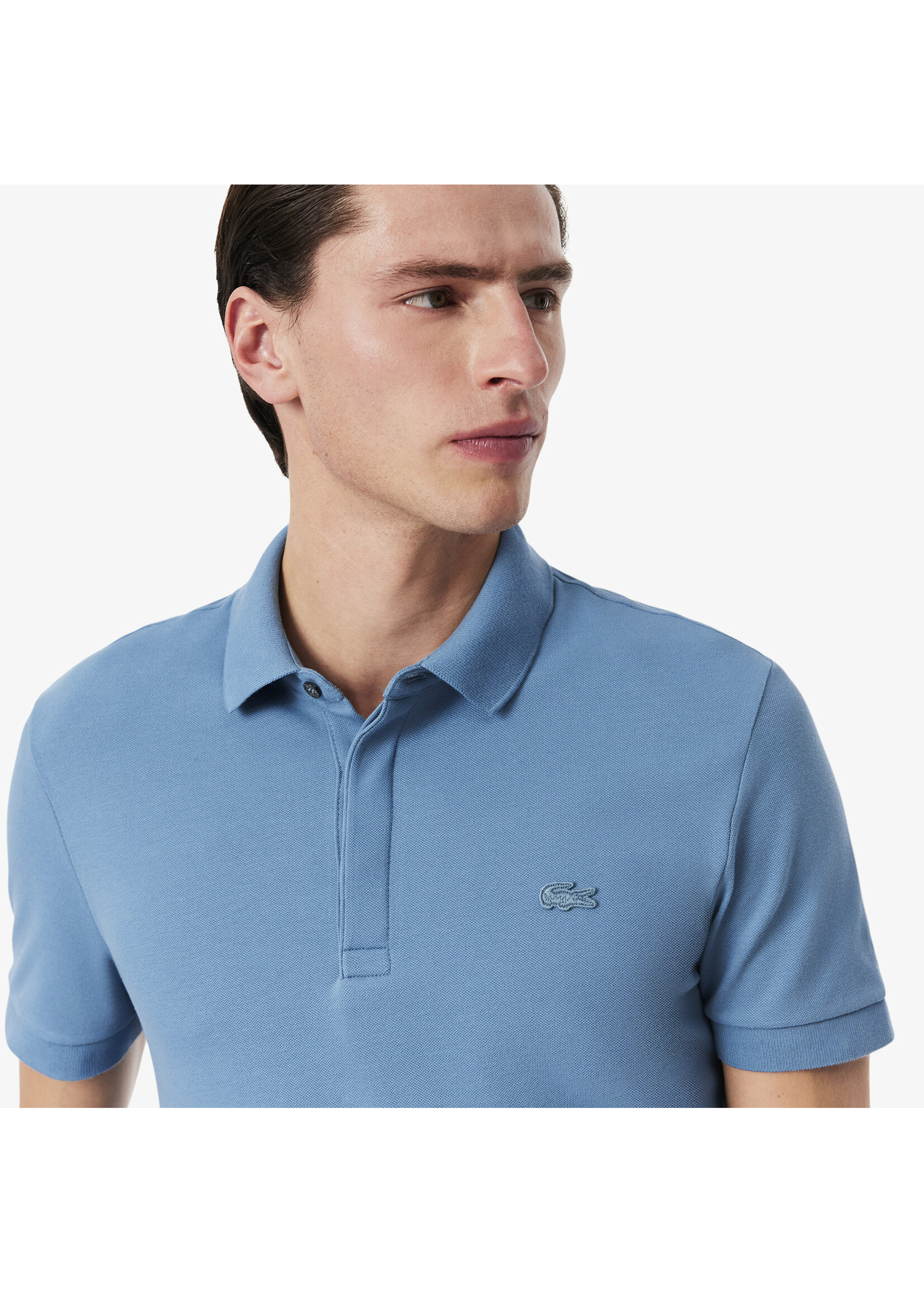 LACOSTE Polo Smart Paris en piqué de coton stretch pour homme-Bleu