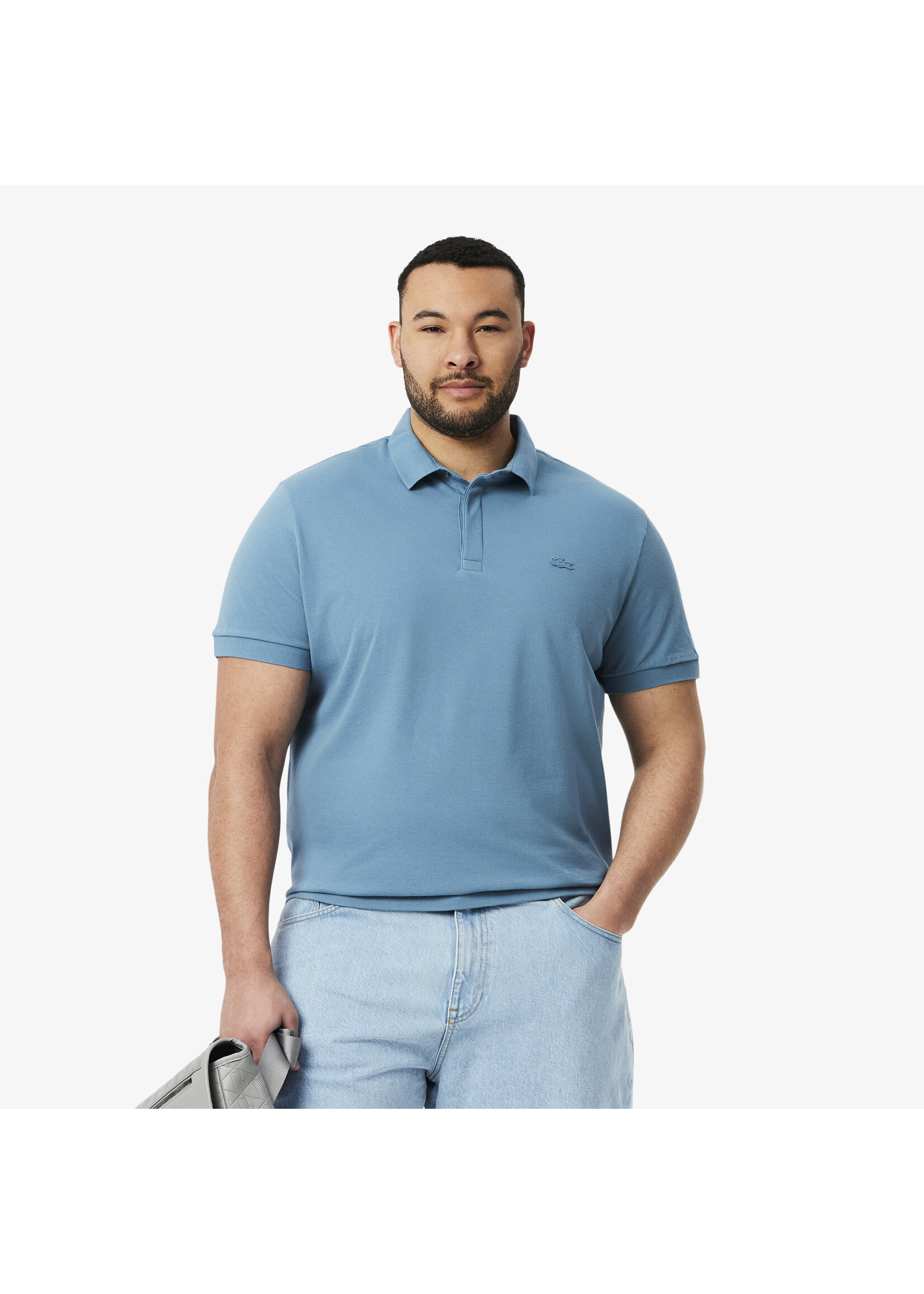 LACOSTE Polo Smart Paris en piqué de coton stretch pour homme-Bleu