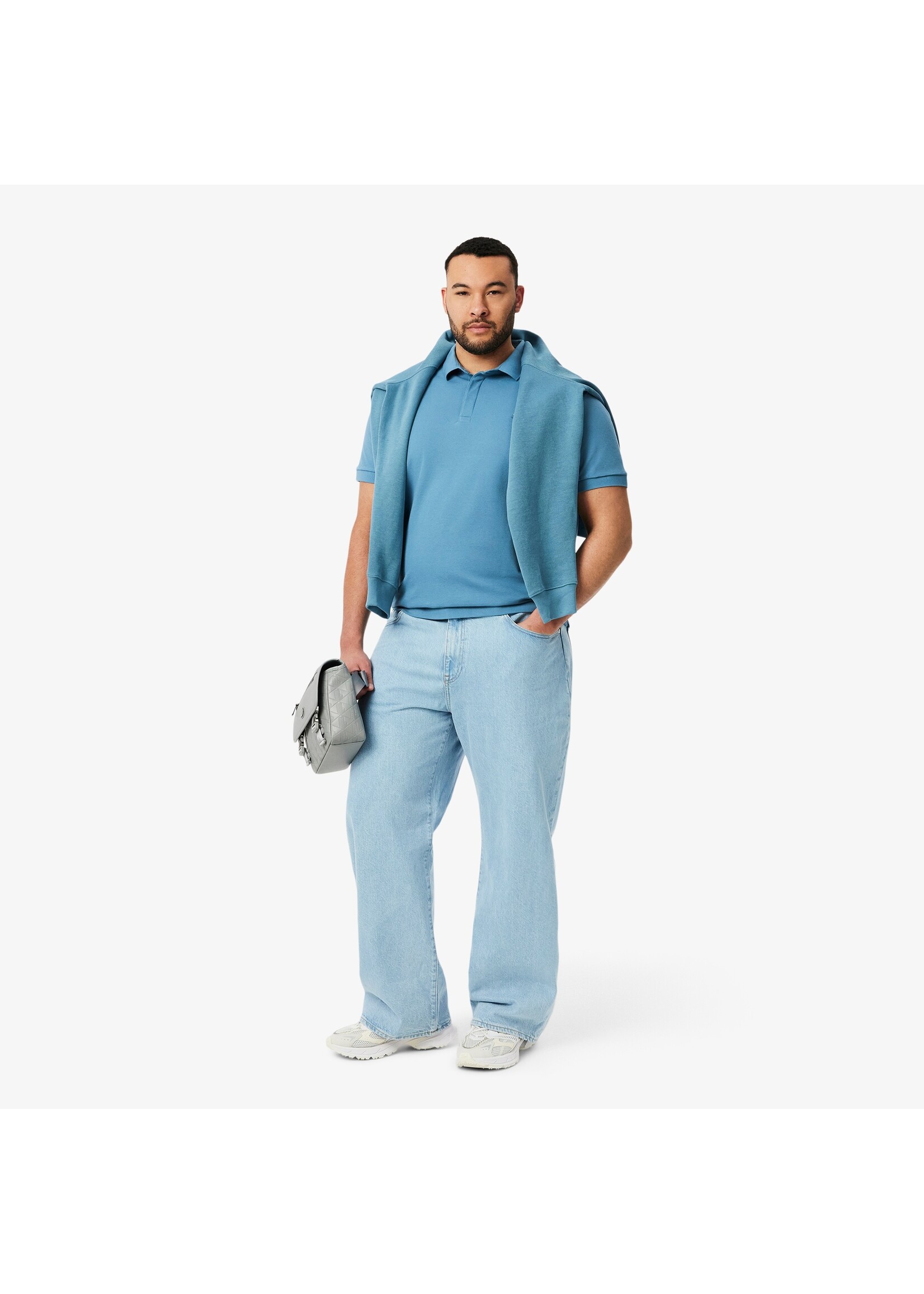 LACOSTE Polo Smart Paris en piqué de coton stretch pour homme-Bleu
