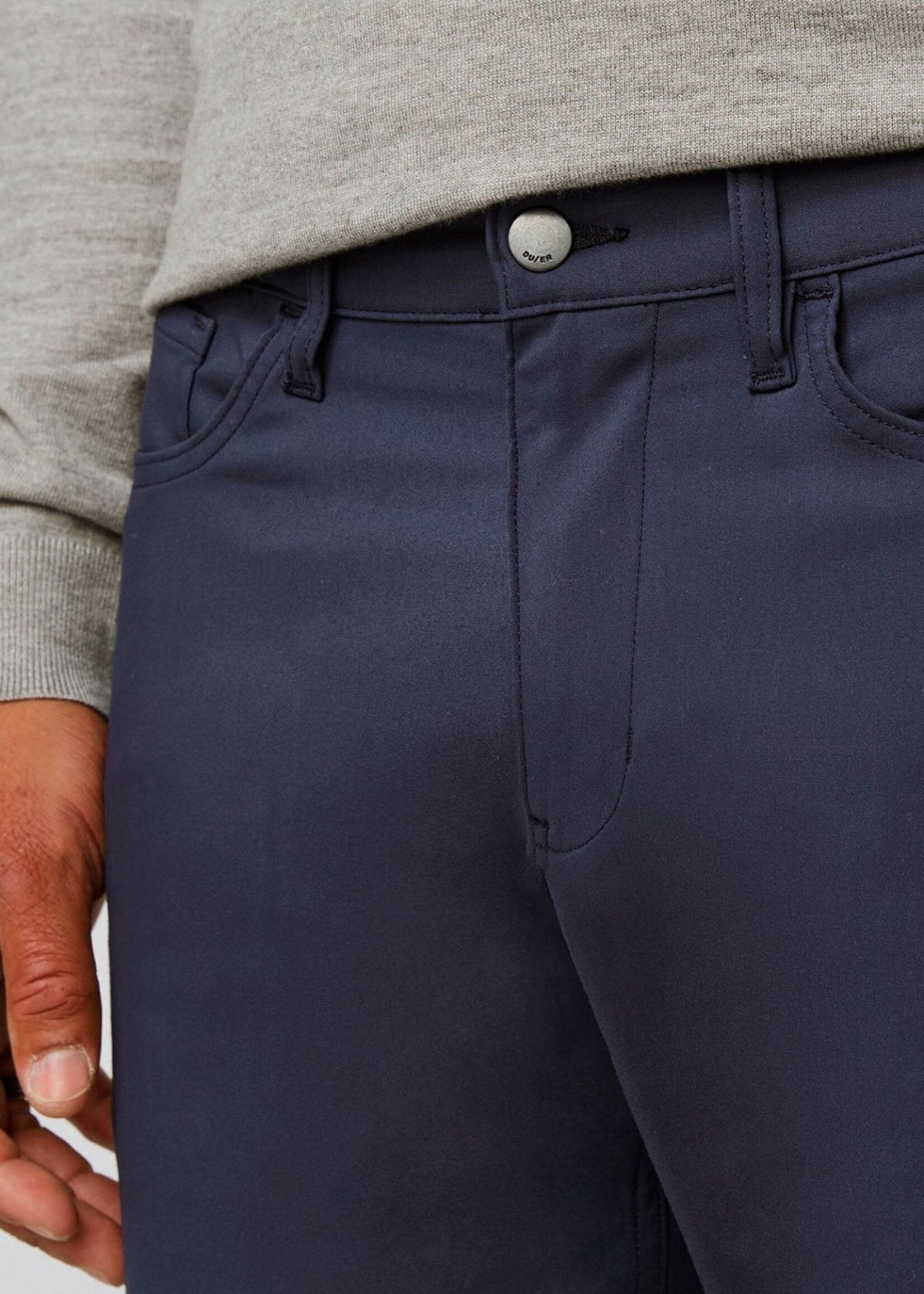 DUER Pantalon décontracté à 5 poches NuStretch pour homme - Marine