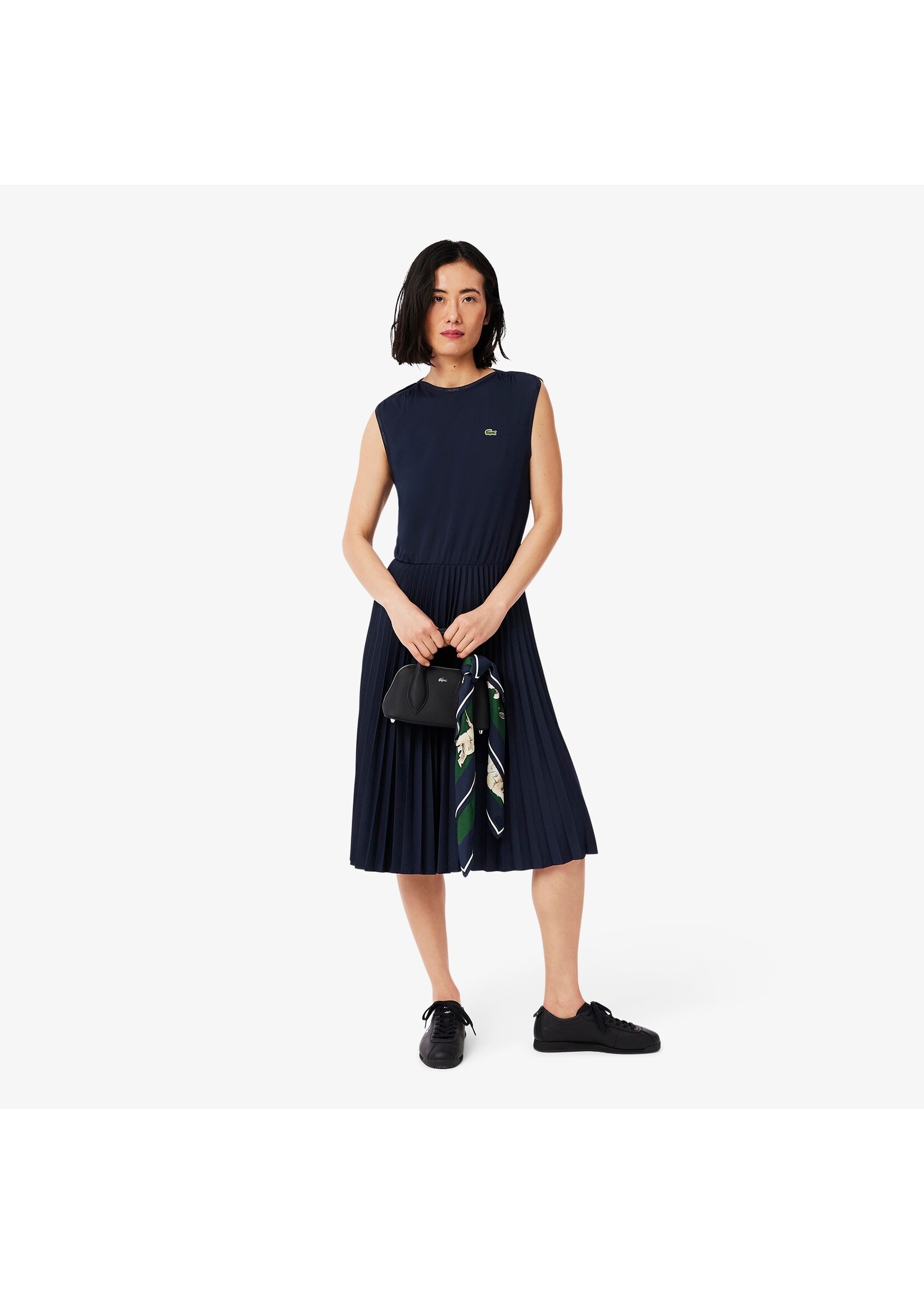 LACOSTE Women's Sleeveless Pleated Dress