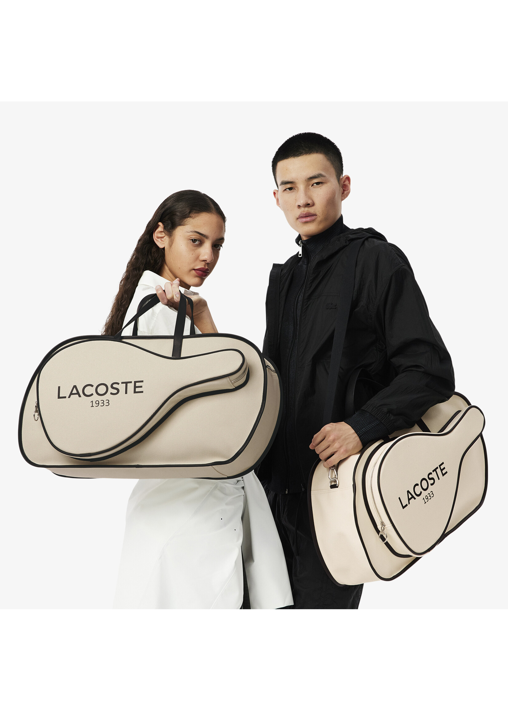 LACOSTE Unisex Large Heritage Canvas Racket Bag