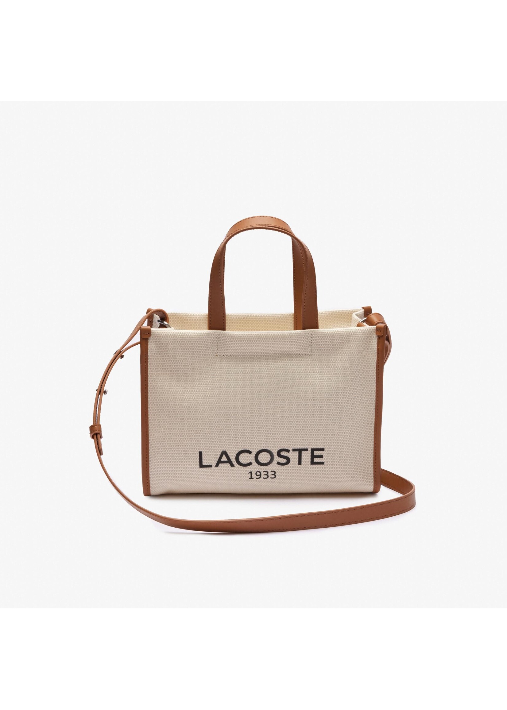 LACOSTE Small Heritage Canvas Tote