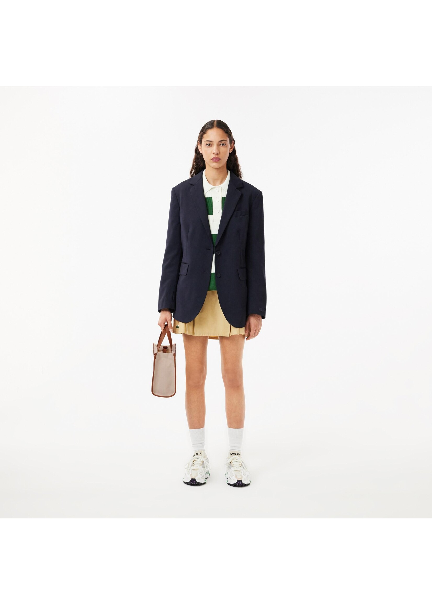 LACOSTE Small Heritage Canvas Tote