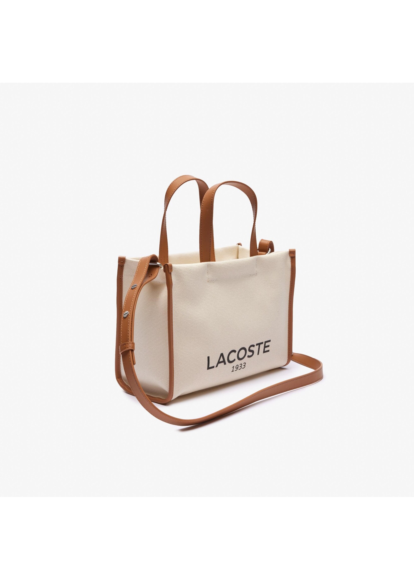 LACOSTE Small Heritage Canvas Tote