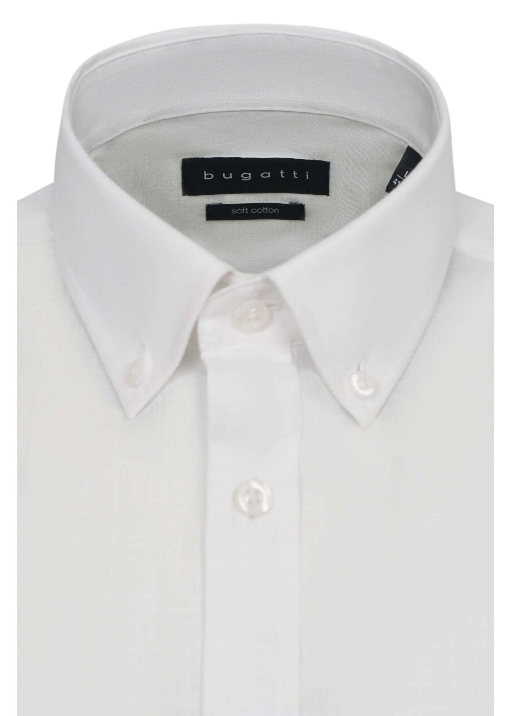 BUGATTI Chemise Bugatti MC unie à boutons au col