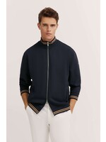 BUGATTI Veste en tricot avec fermeture éclair complète - 2 couleurs disponibles