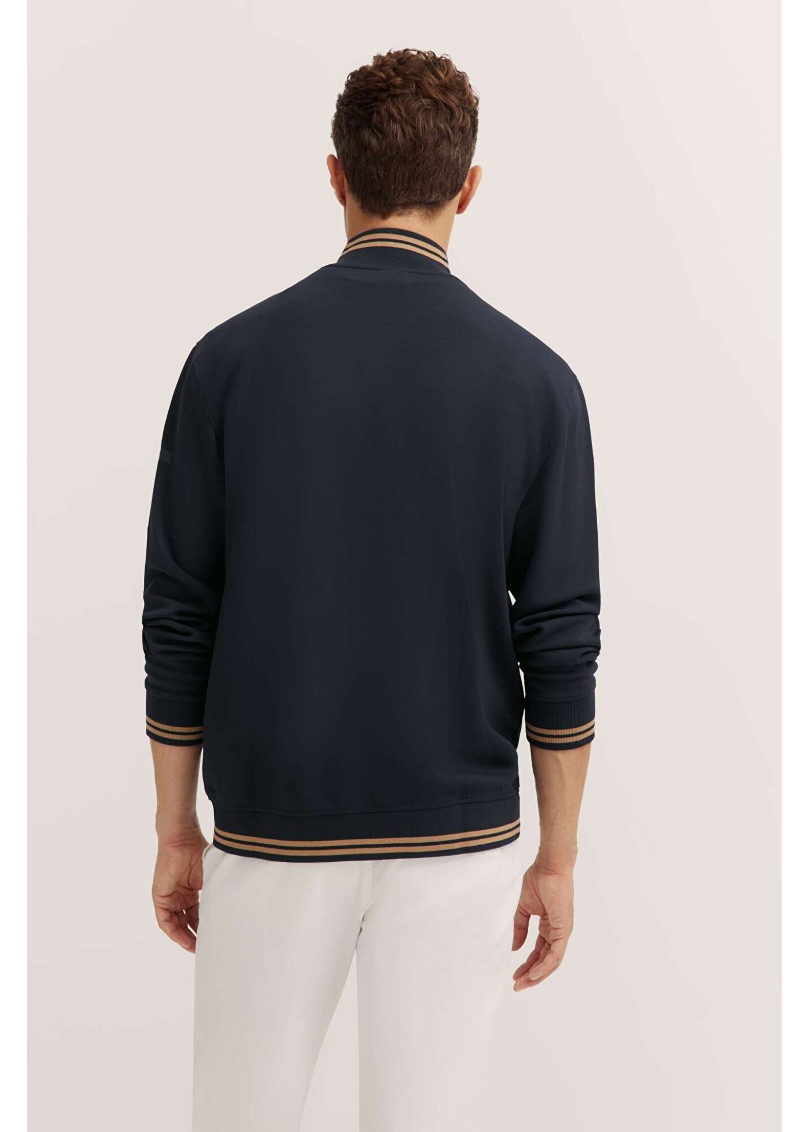BUGATTI Veste en tricot avec fermeture éclair complète - 2 couleurs disponibles