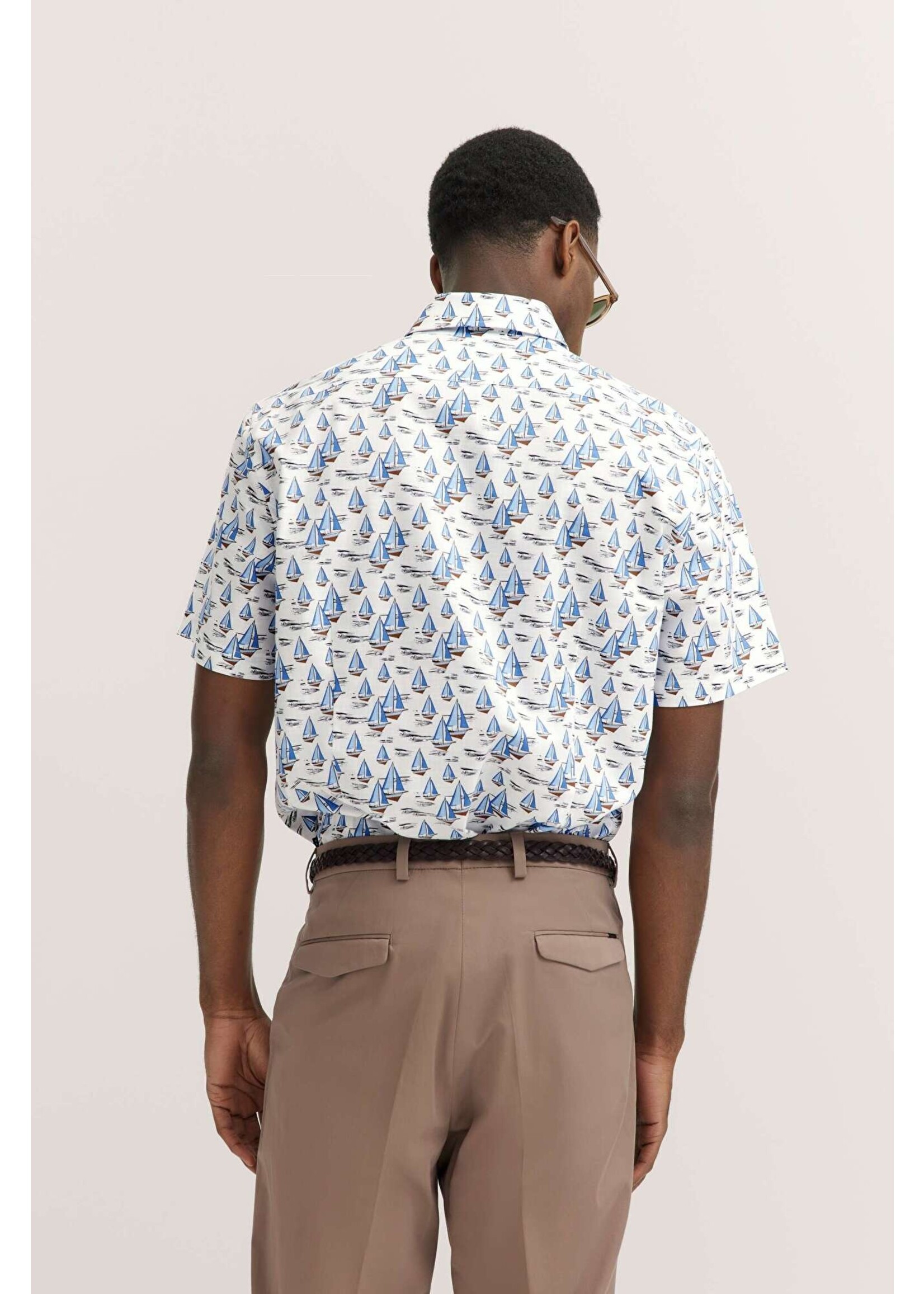 BUGATTI Chemise MC à imprimé voiliers Bugatti