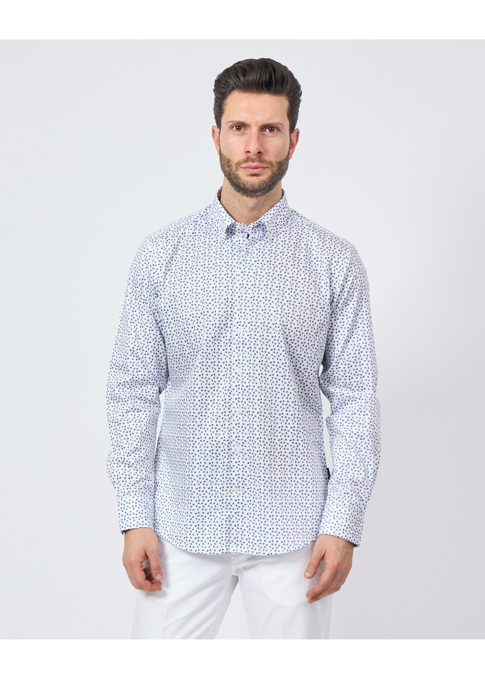 BUGATTI Men's shirt with micro-patterns
