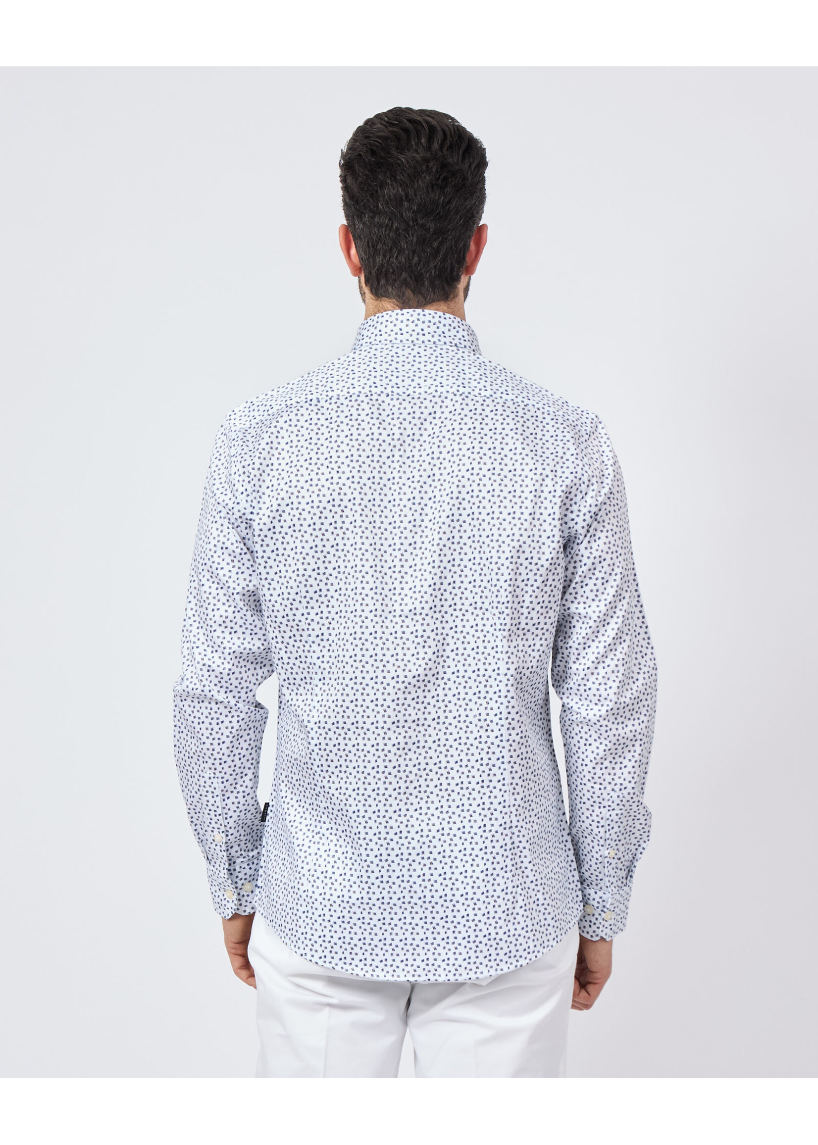 BUGATTI Men's shirt with micro-patterns