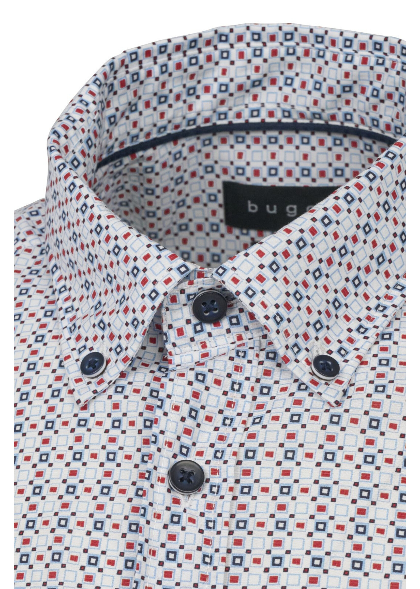 BUGATTI Chemise MC imprimée à boutons au col Bugatti