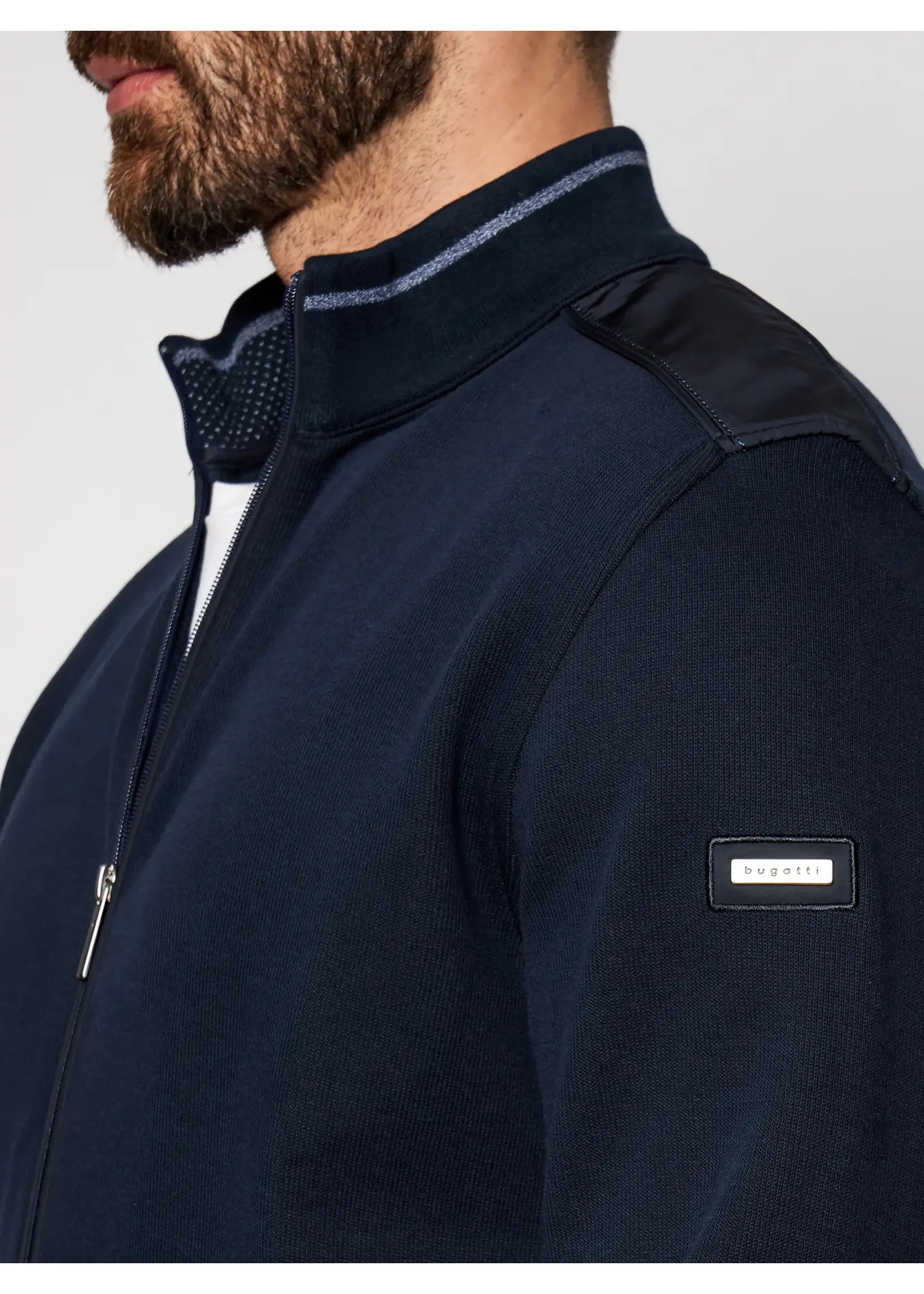 BUGATTI Full Zip Ribbed Knit Jacket - 2 colors available