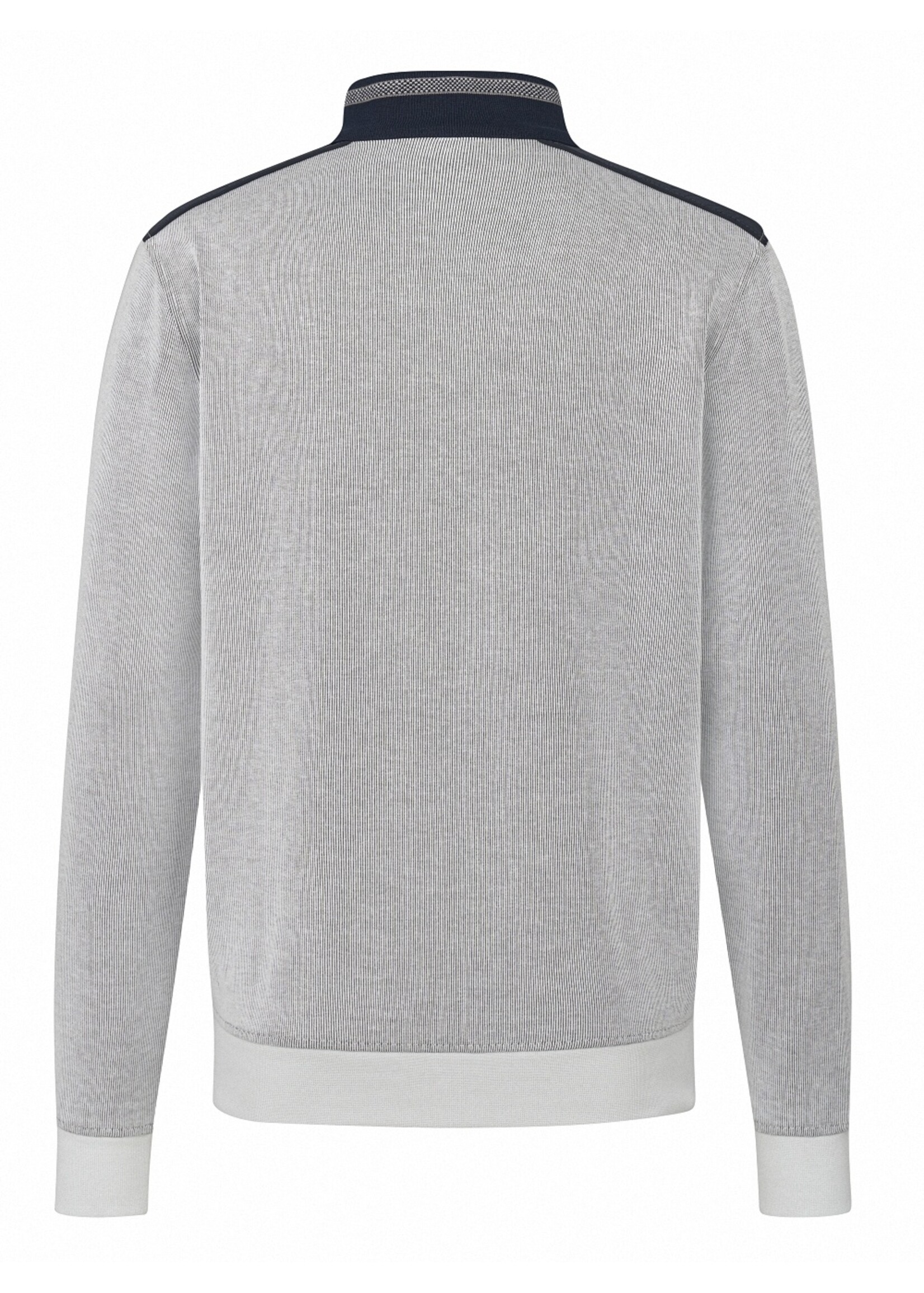 BUGATTI Chandail ML en tricot de coton avec fermeture éclair complète - 2 couleurs disponibles