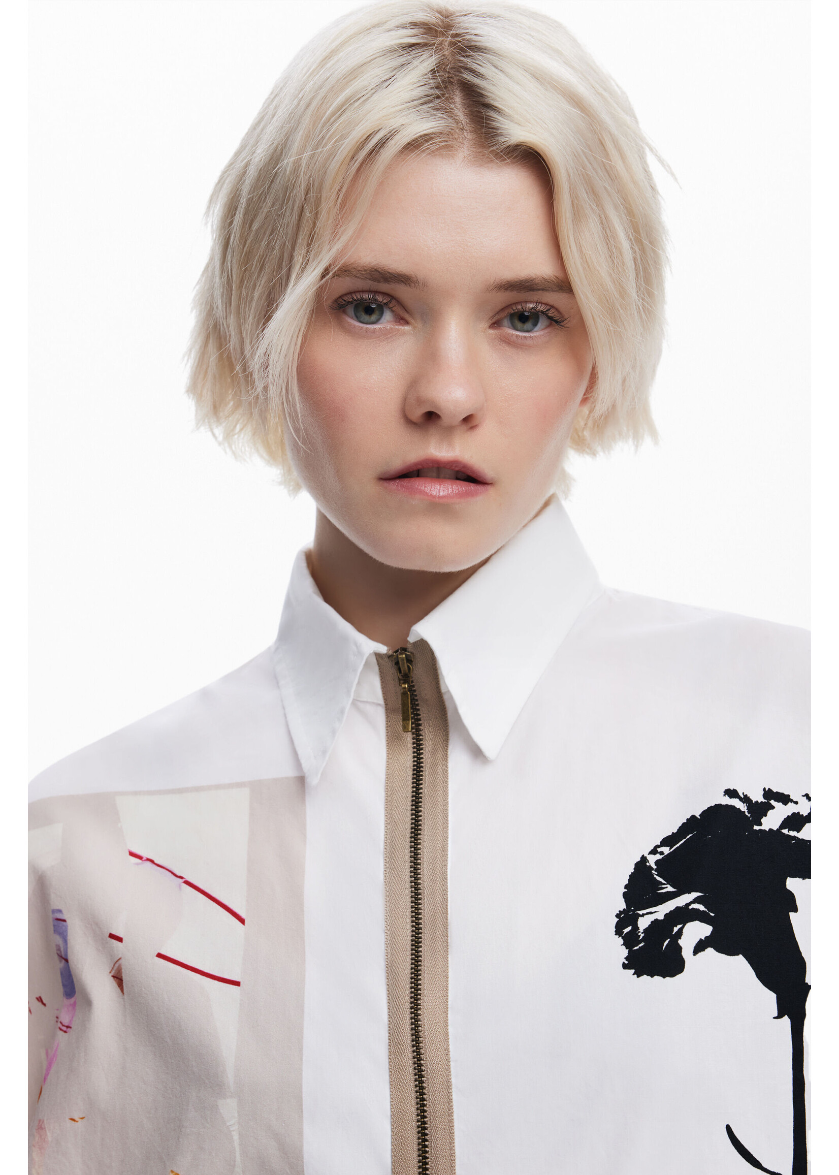 DESIGUAL Blouse collection Designer Christian Lacroix à fermeture éclair