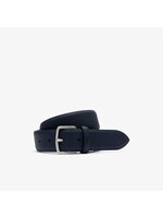LACOSTE Ceinture en toile enduite avec effet petit piqué pour homme - 2 couleurs disponibles