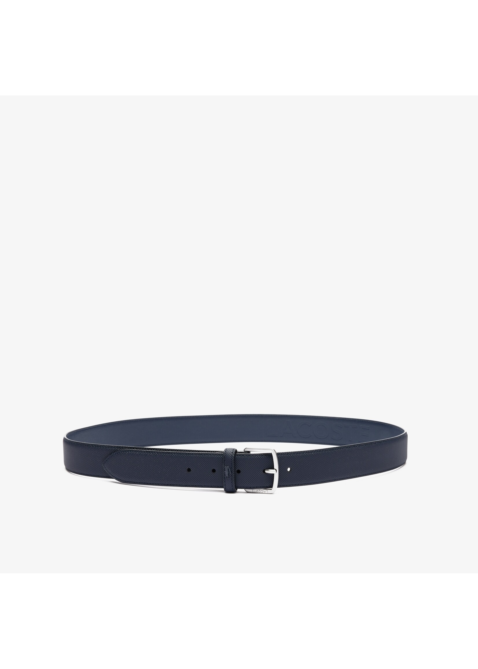 LACOSTE Ceinture en toile enduite avec effet petit piqué pour homme - 2 couleurs disponibles