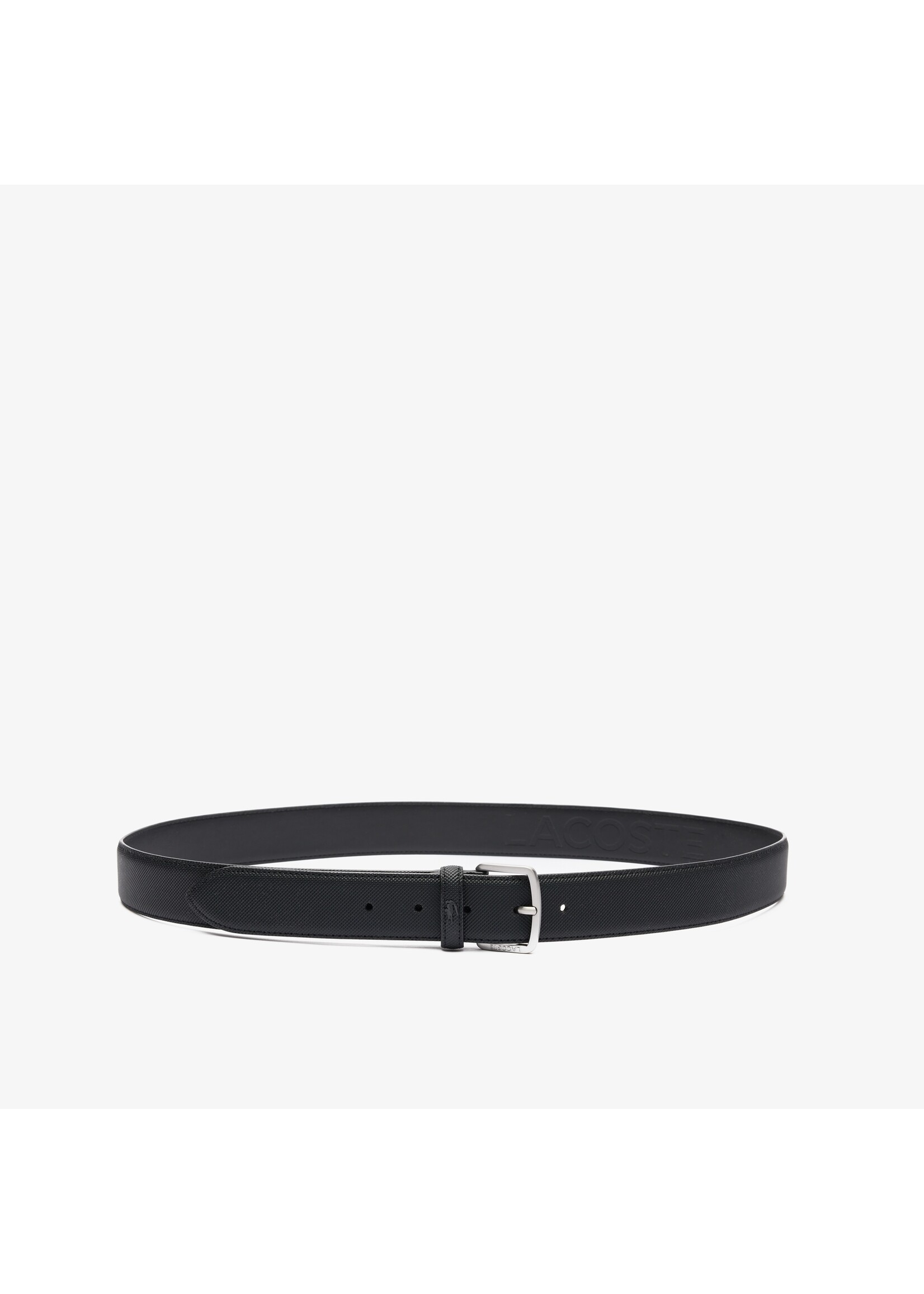 LACOSTE Ceinture en toile enduite avec effet petit piqué pour homme - 2 couleurs disponibles