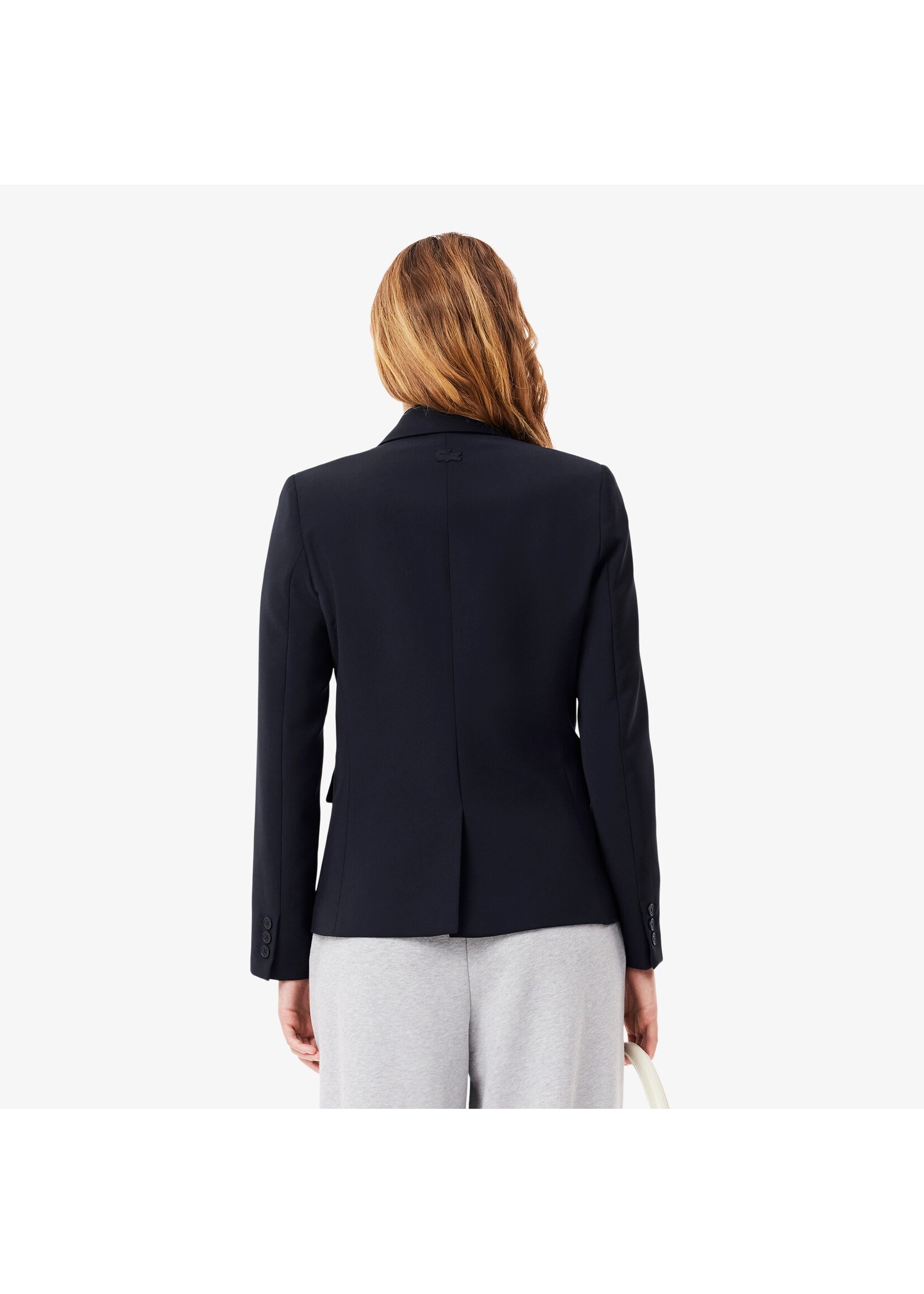 LACOSTE Veston en laine coupe ajustée pour femme-Marine