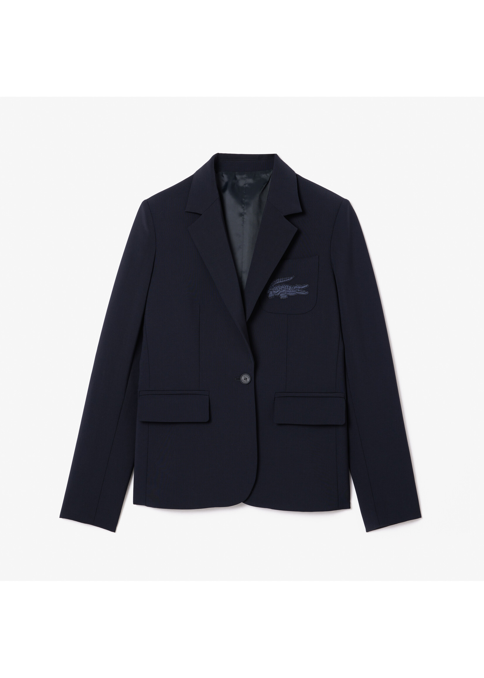 LACOSTE Veston en laine coupe ajustée pour femme-Marine