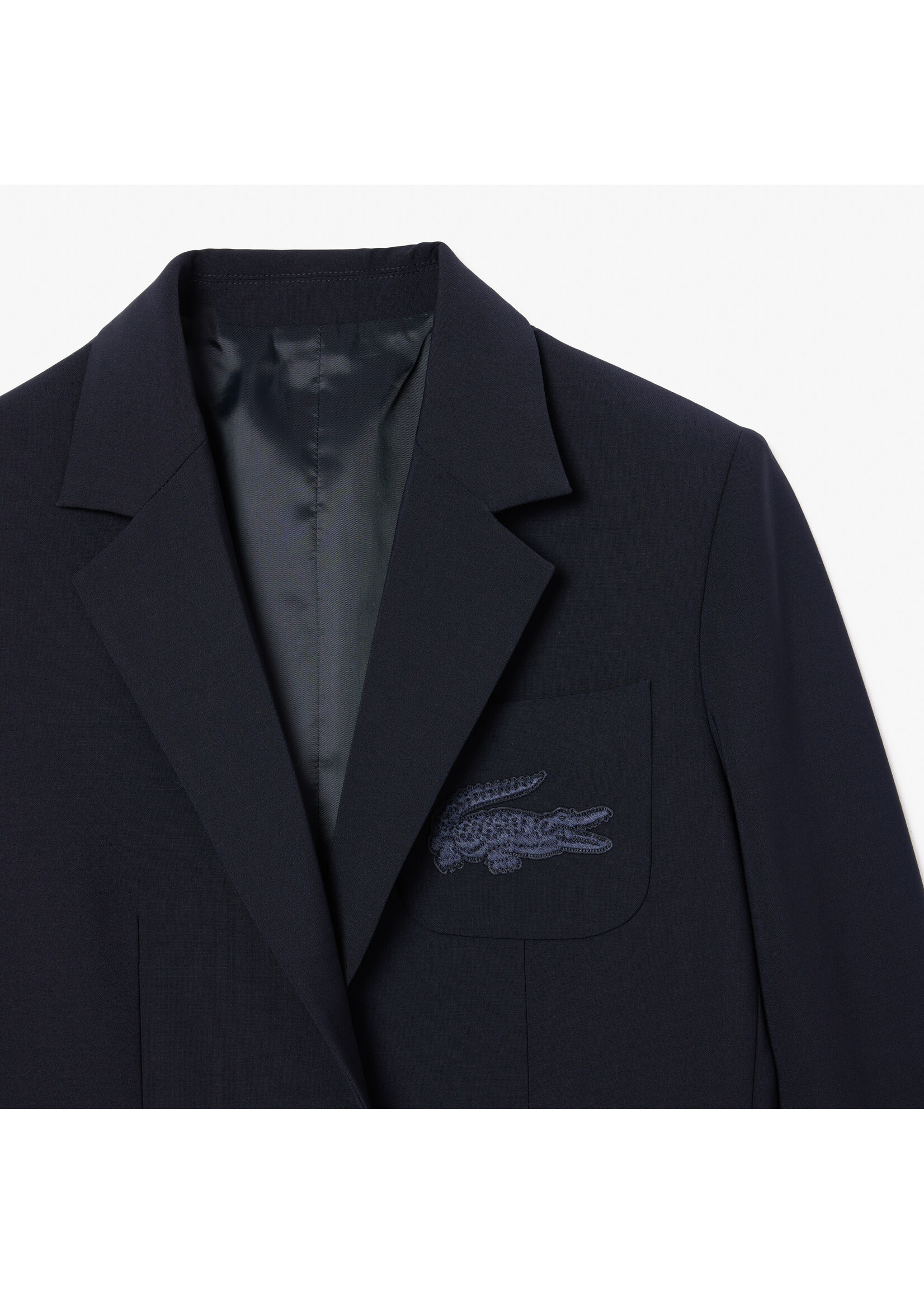 LACOSTE Veston en laine coupe ajustée pour femme-Marine