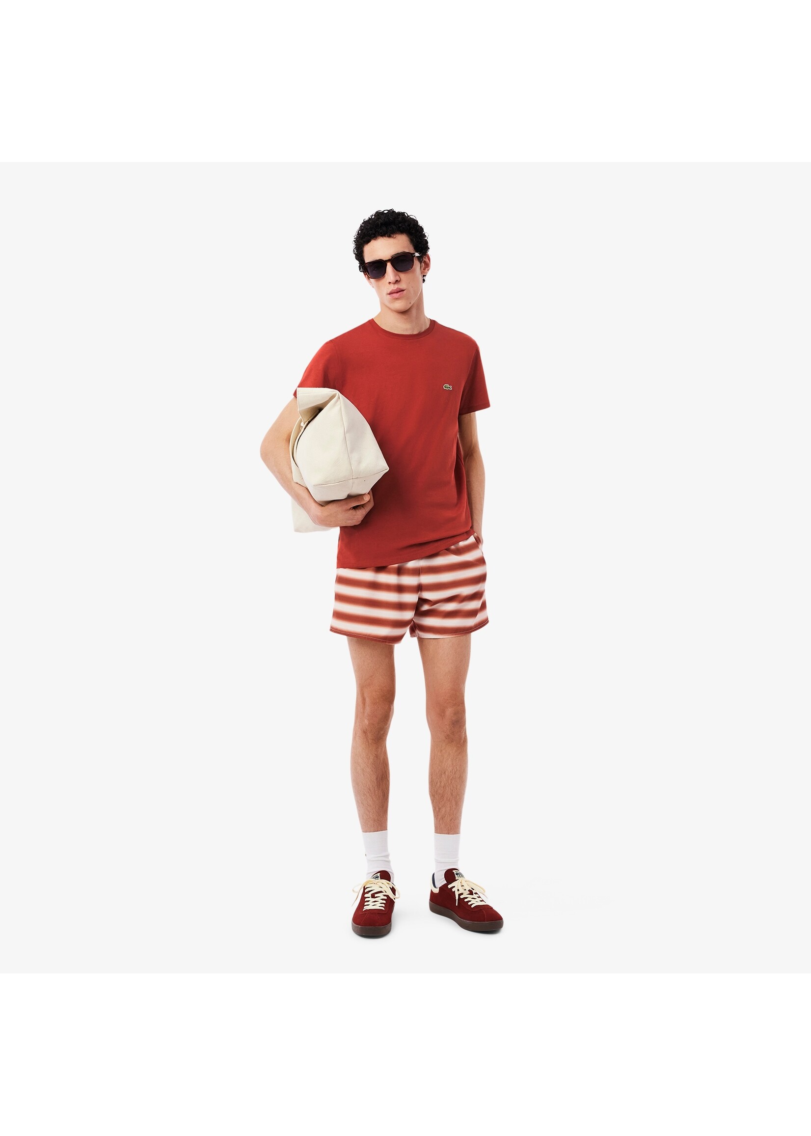 LACOSTE T-shirt col rond en jersey de coton pima uni pour homme-IBERIS