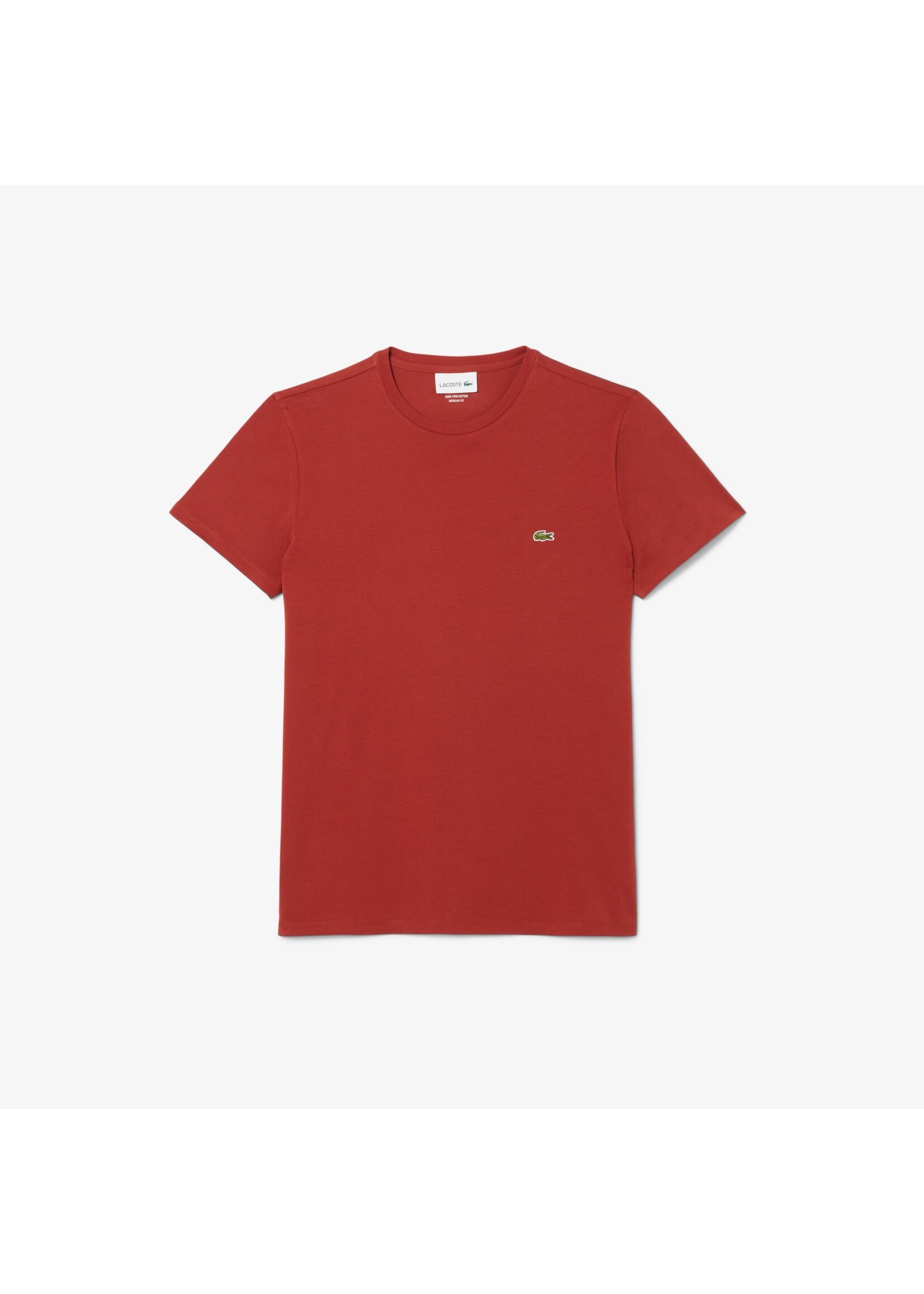 LACOSTE T-shirt col rond en jersey de coton pima uni pour homme-IBERIS