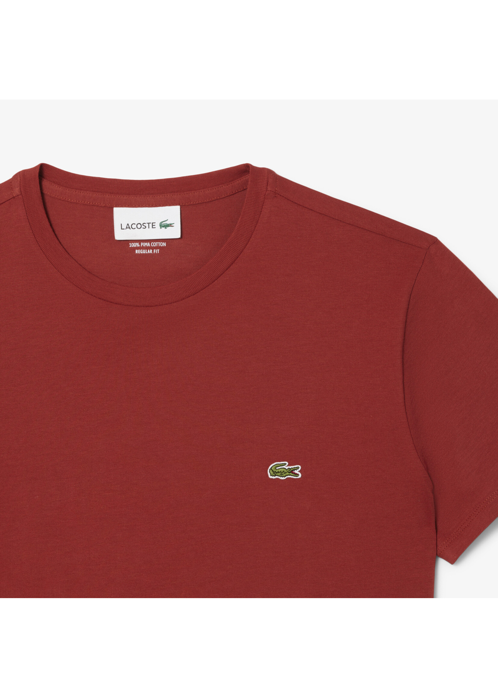 LACOSTE T-shirt col rond en jersey de coton pima uni pour homme-IBERIS