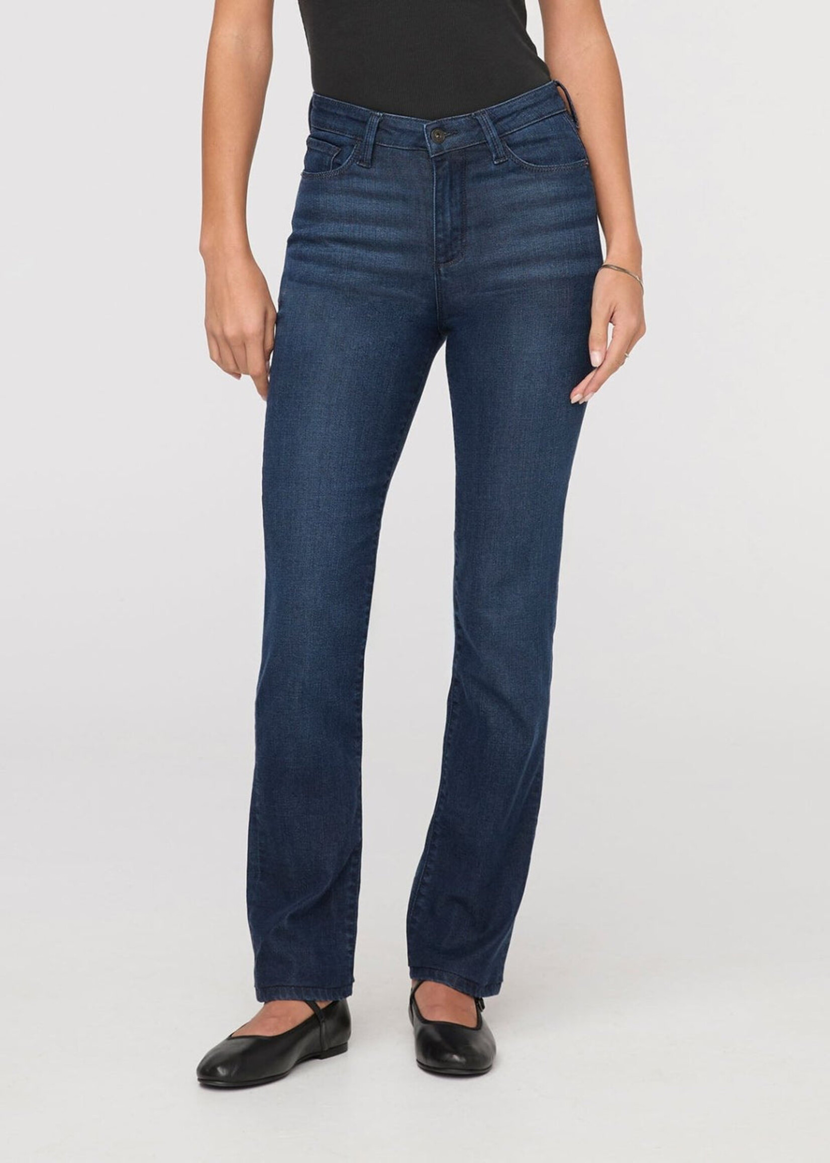 DUER No Sweat Denim High Rise Slim Straight - Worn Rinse
