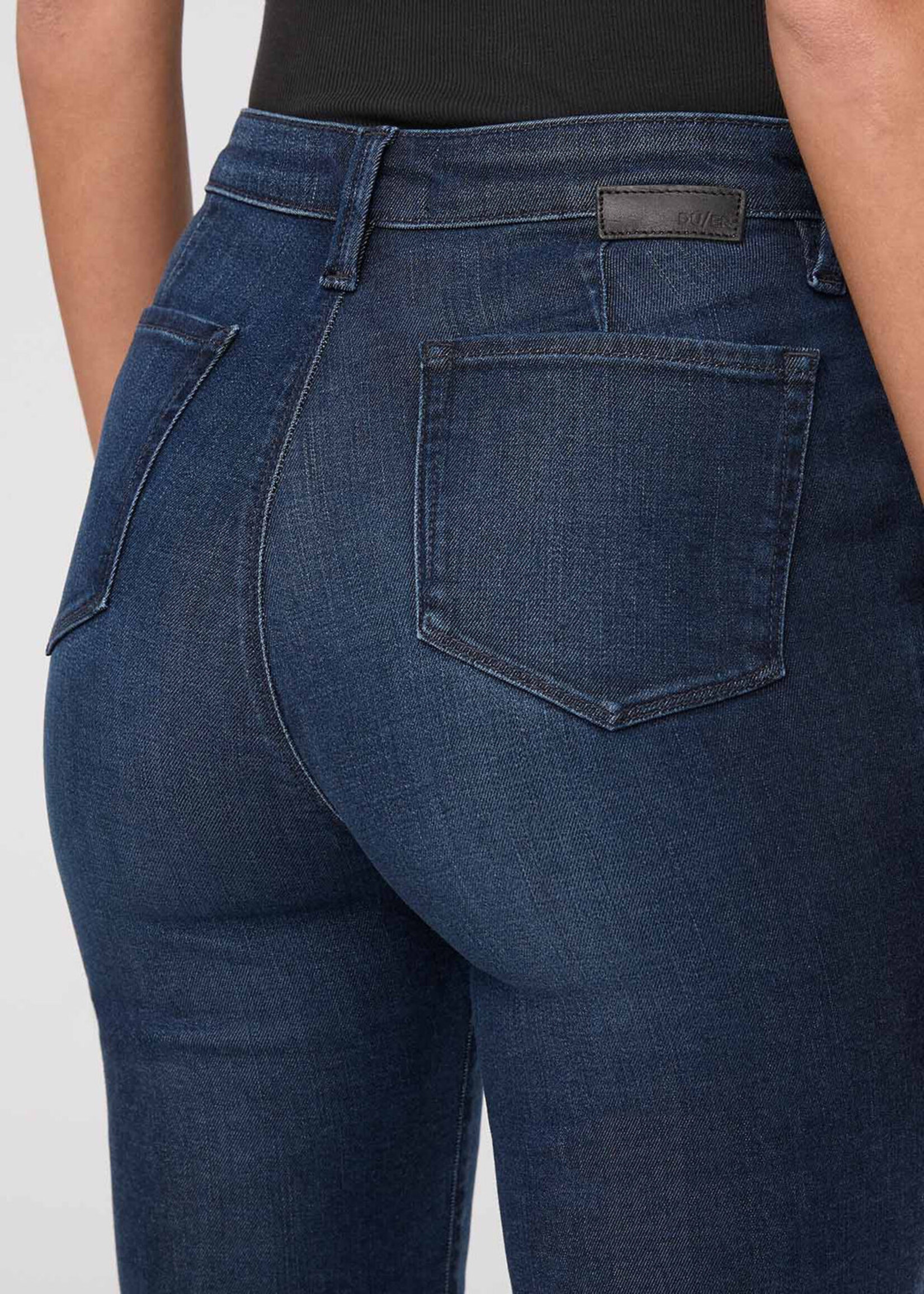 DUER No Sweat Denim High Rise Slim Straight - Worn Rinse