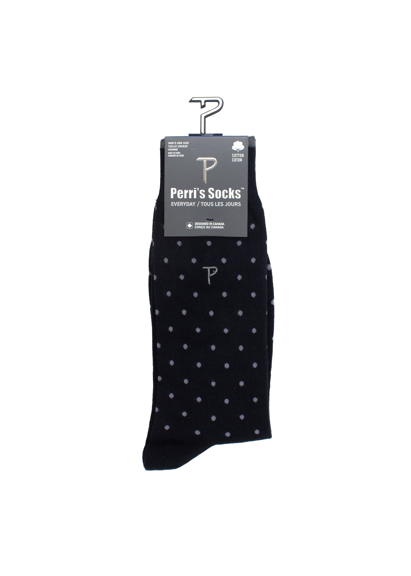 PERRI'S SOCKS Bas habillés en coton avec motifs de pois pour homme - 3 couleurs disponibles