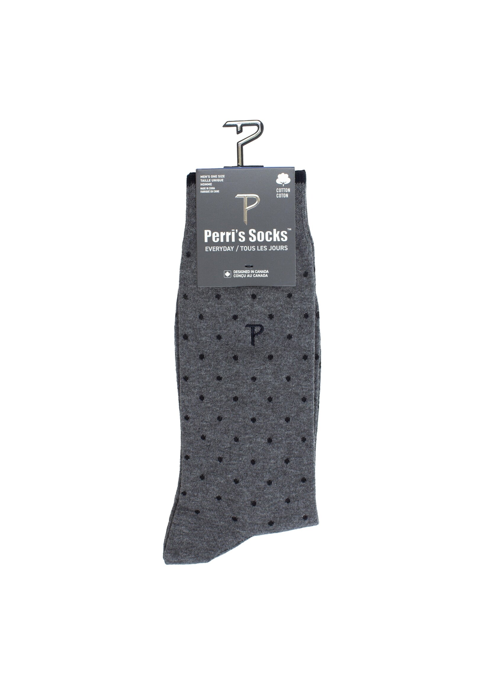 PERRI'S SOCKS Bas habillés en coton avec motifs de pois pour homme - 3 couleurs disponibles