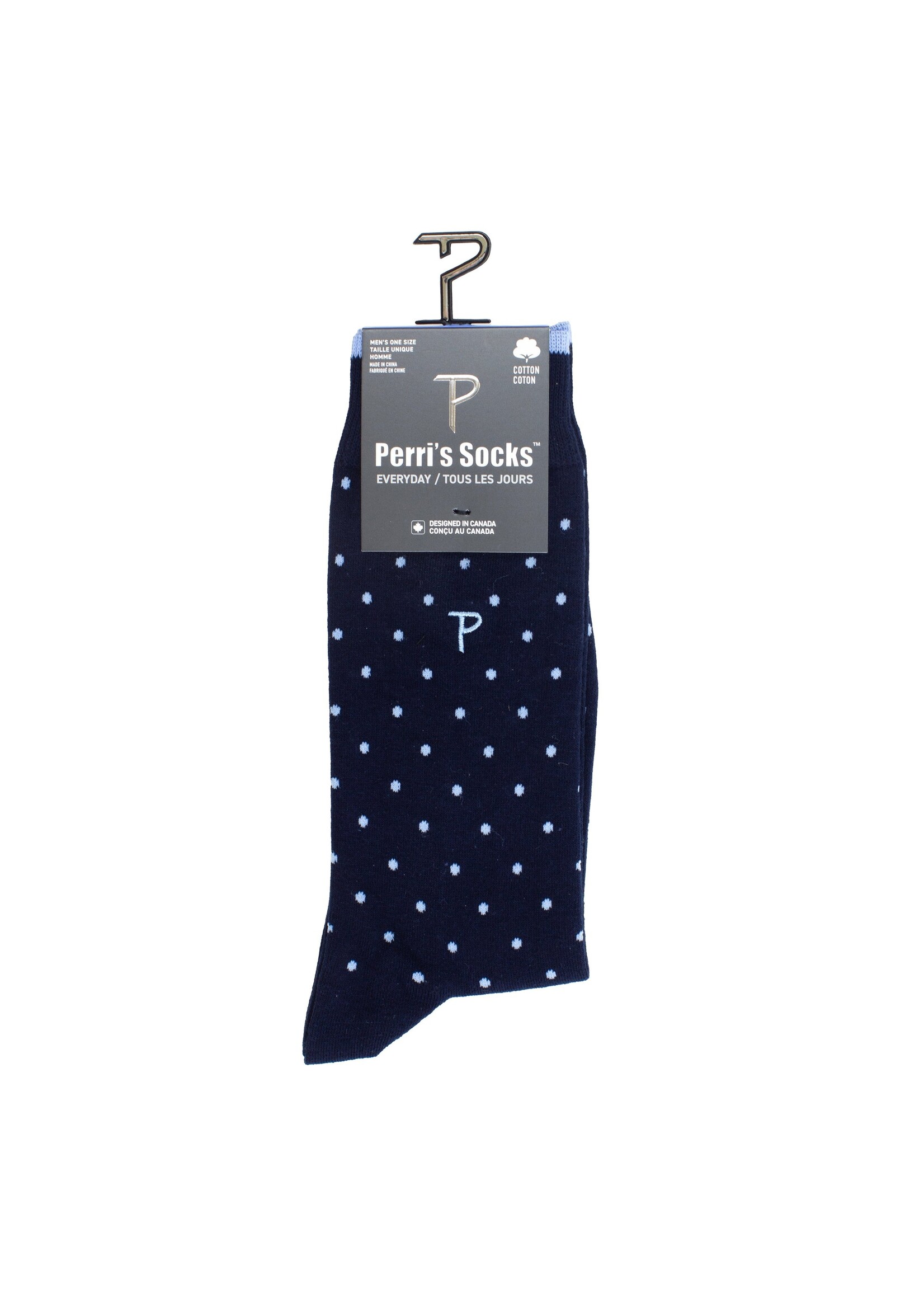 PERRI'S SOCKS Bas habillés en coton avec motifs de pois pour homme - 3 couleurs disponibles