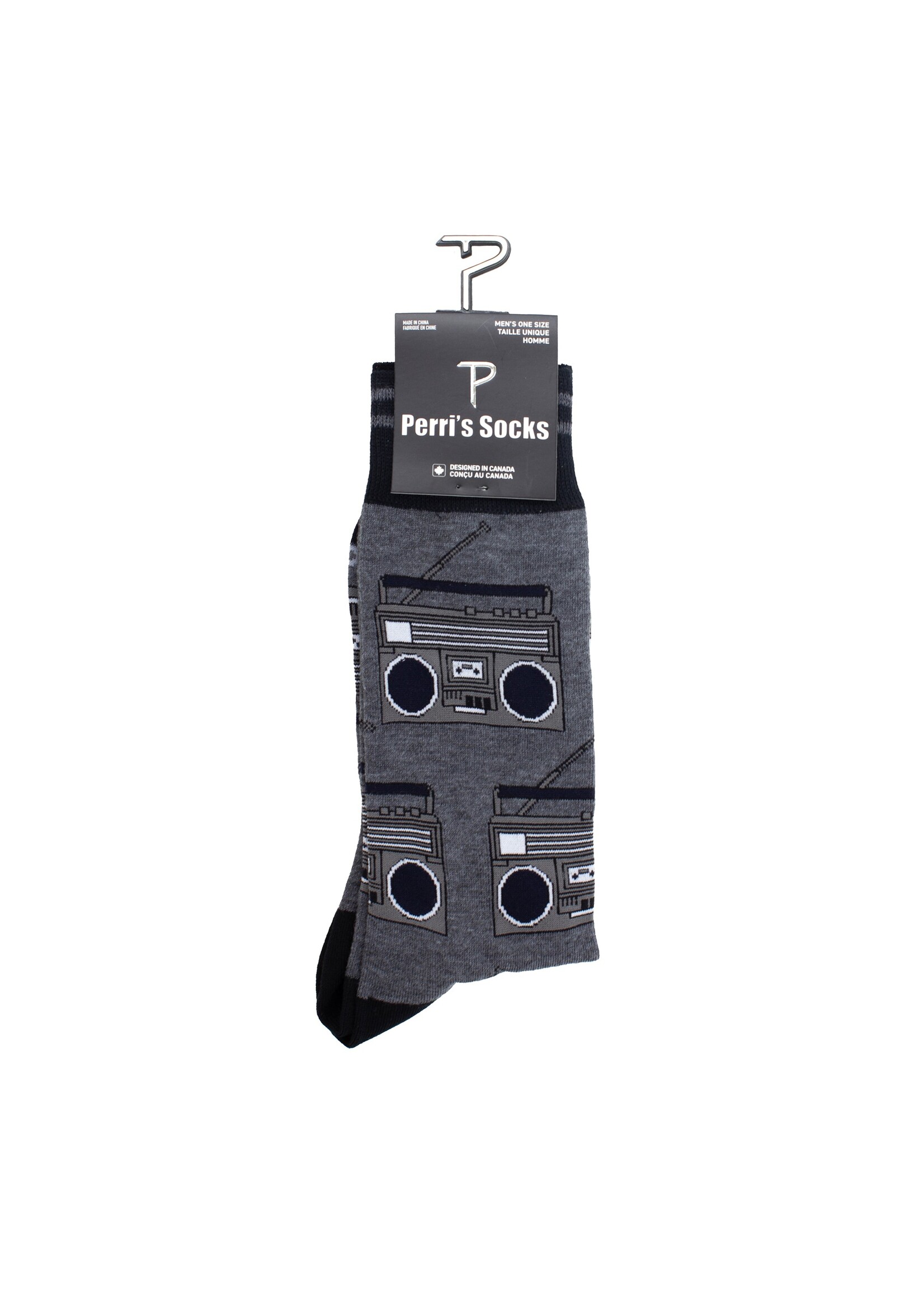 PERRI'S SOCKS Bas avec motif de chaîne stéréo rétro (1 paire)